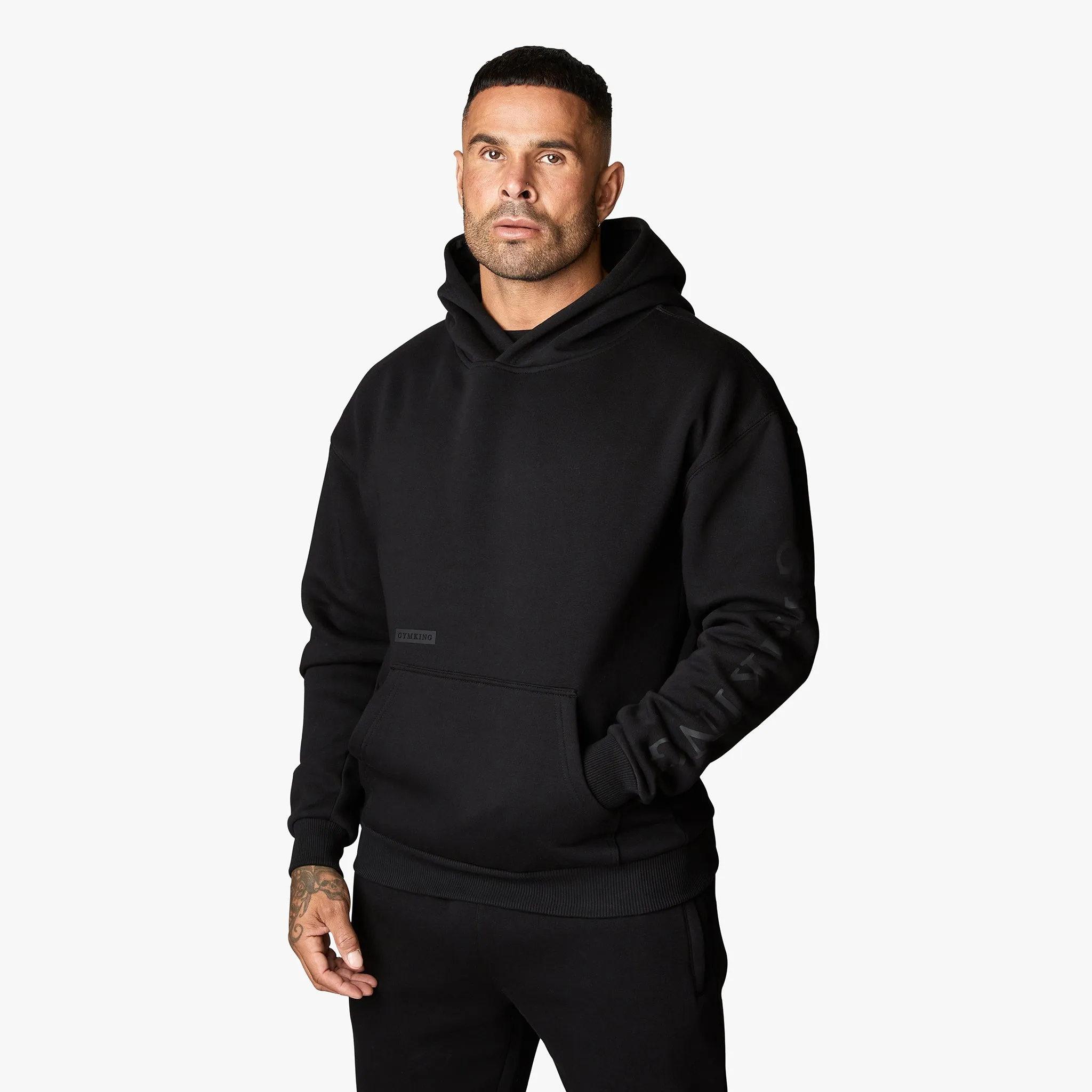 Gym King Covert Linear Logo Hood - Black sold by The Gym King product image thumbnail 2