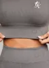 Gym King Formation Seamless Rib Ss Top - Gunmetal sold by The Gym King