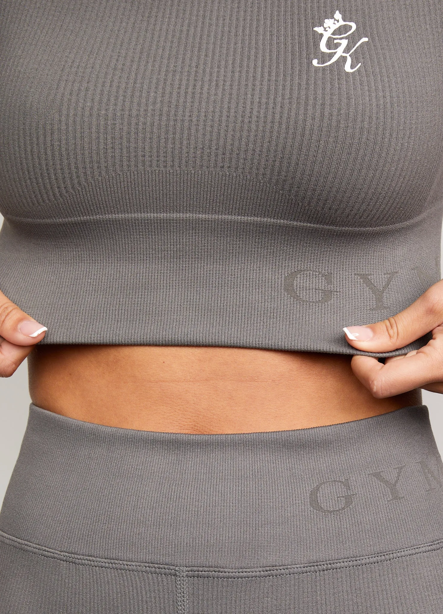 Gym King Formation Seamless Rib Ss Top - Gunmetal sold by The Gym King product image thumbnail 4