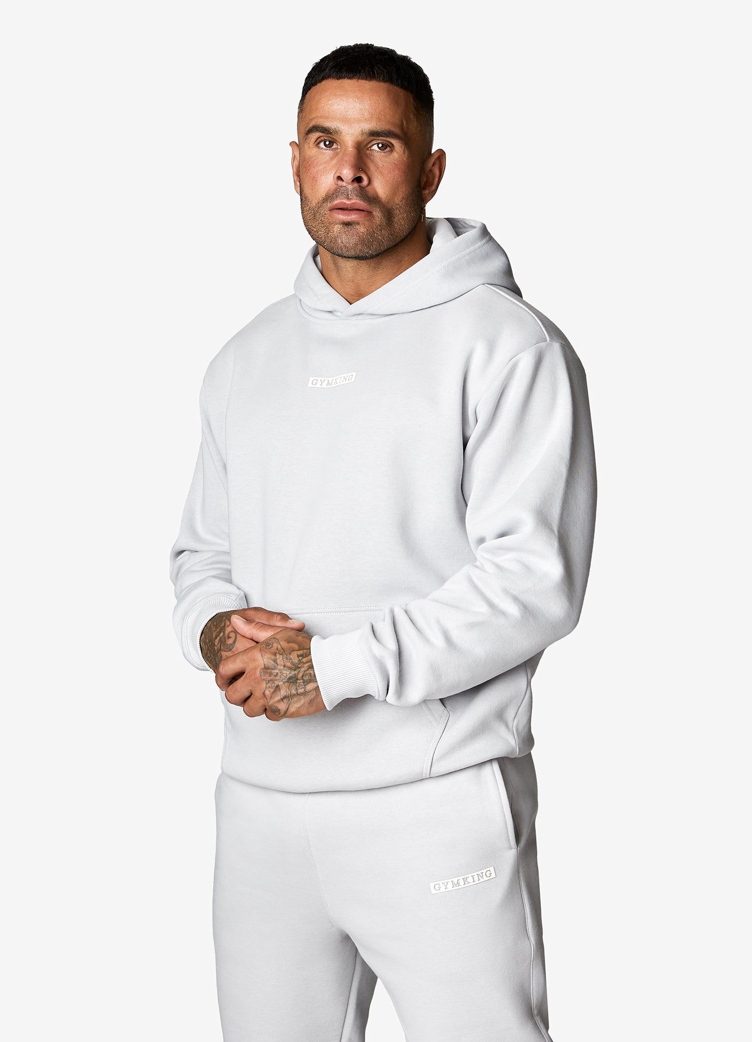 Gym King Box Logo Hood - Light Grey sold by The Gym King product image thumbnail 5