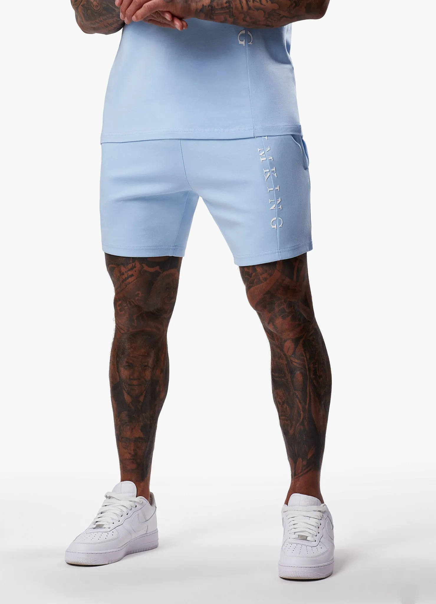 Gym King Split Linear Short - Soft Blue sold by The Gym King product image thumbnail 5