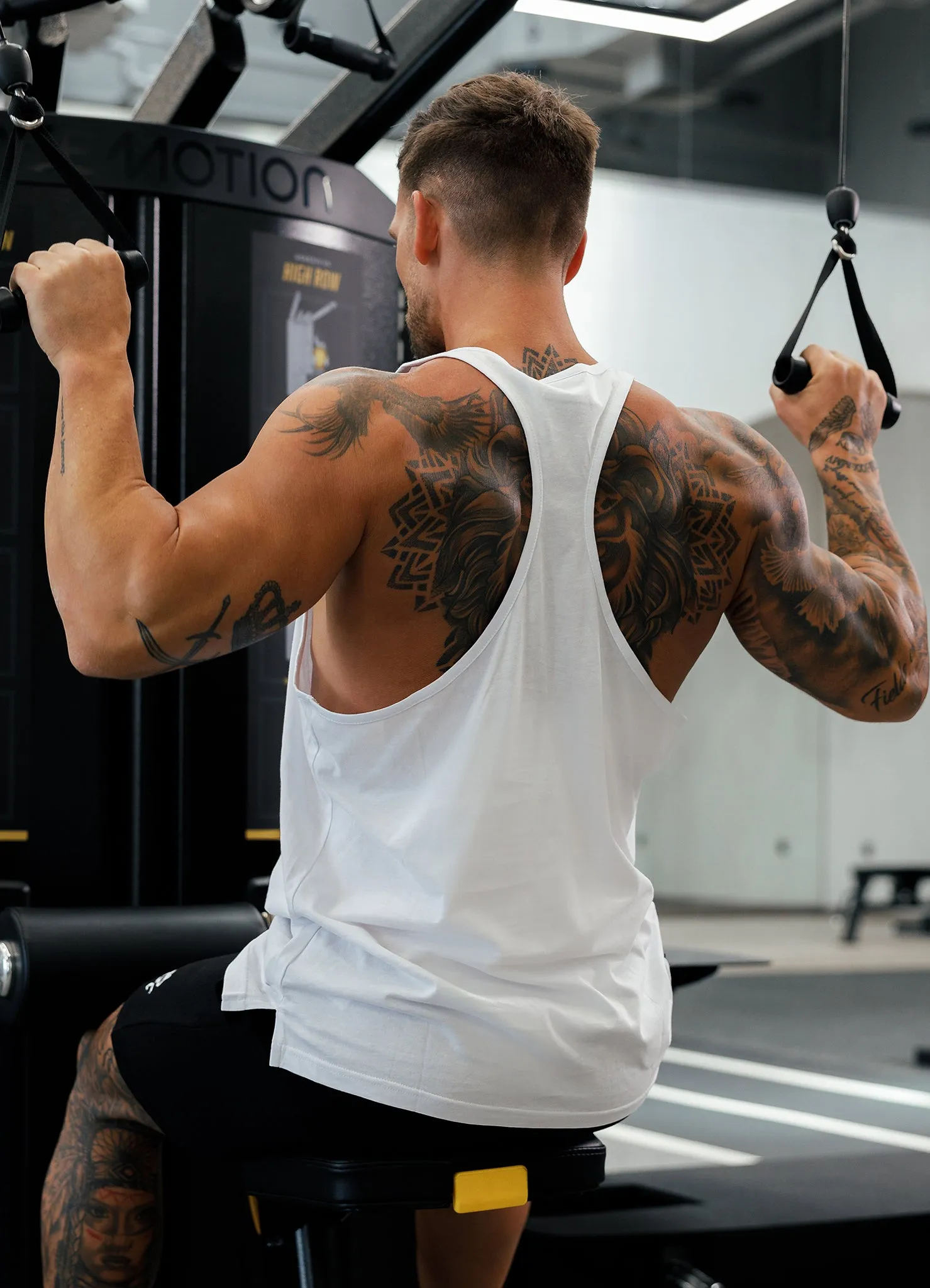 Gym King Fundamental Stringer Jersey Vest - White sold by The Gym King product image thumbnail 3