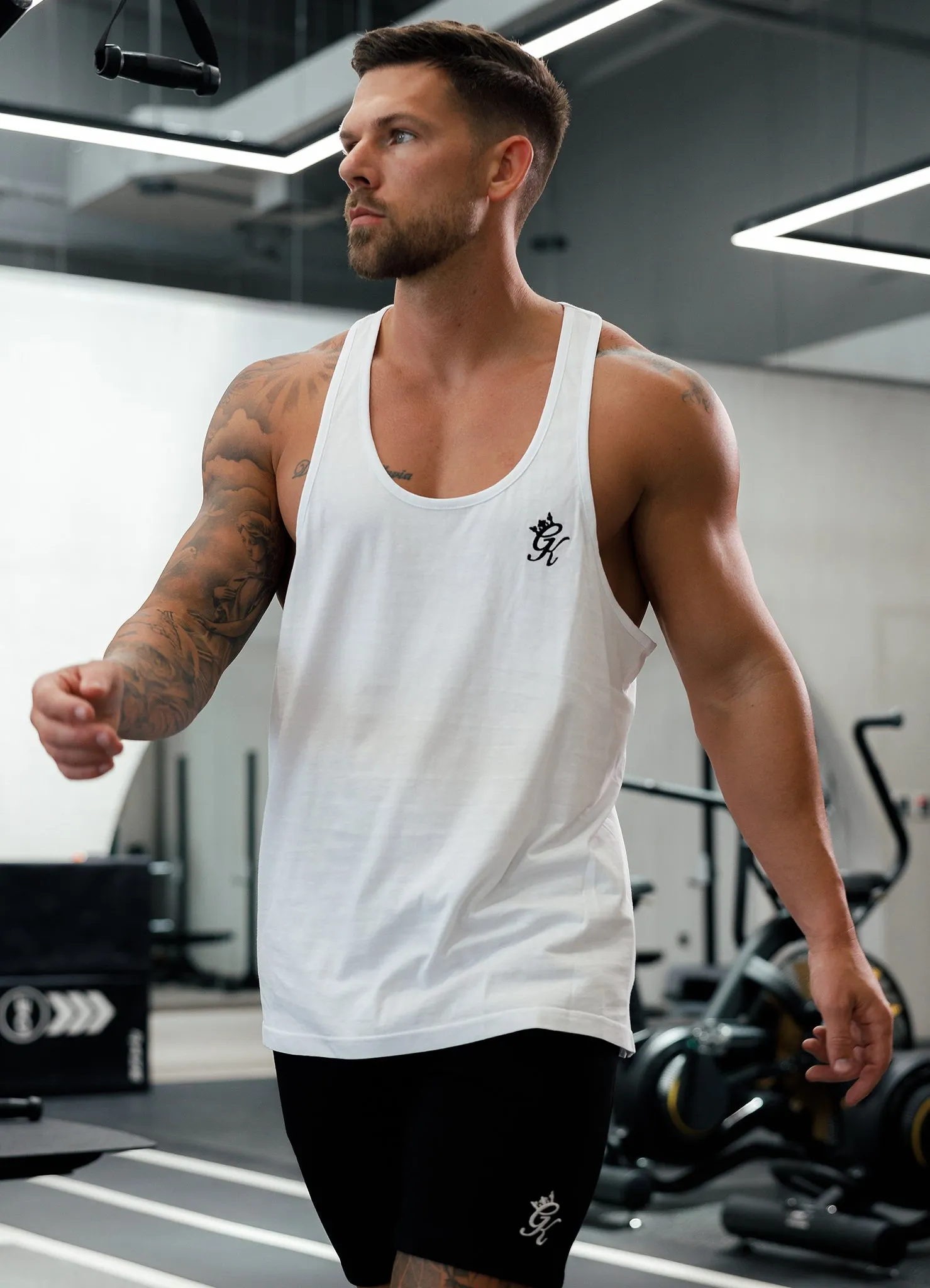 Gym King Fundamental Stringer Jersey Vest - White sold by The Gym King product image thumbnail 5