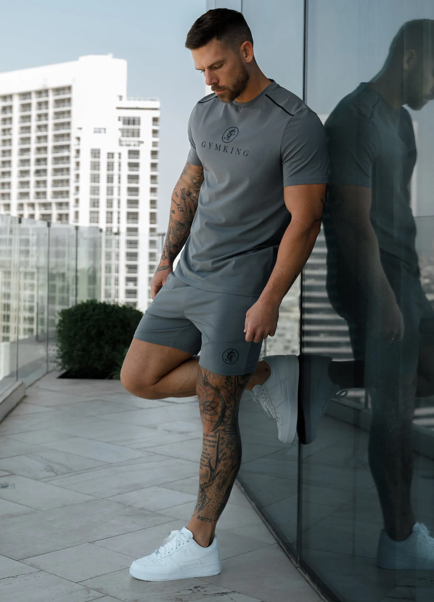 Gym King Pro Logo Tee v2 - Fossil Grey sold by The Gym King product image thumbnail 3