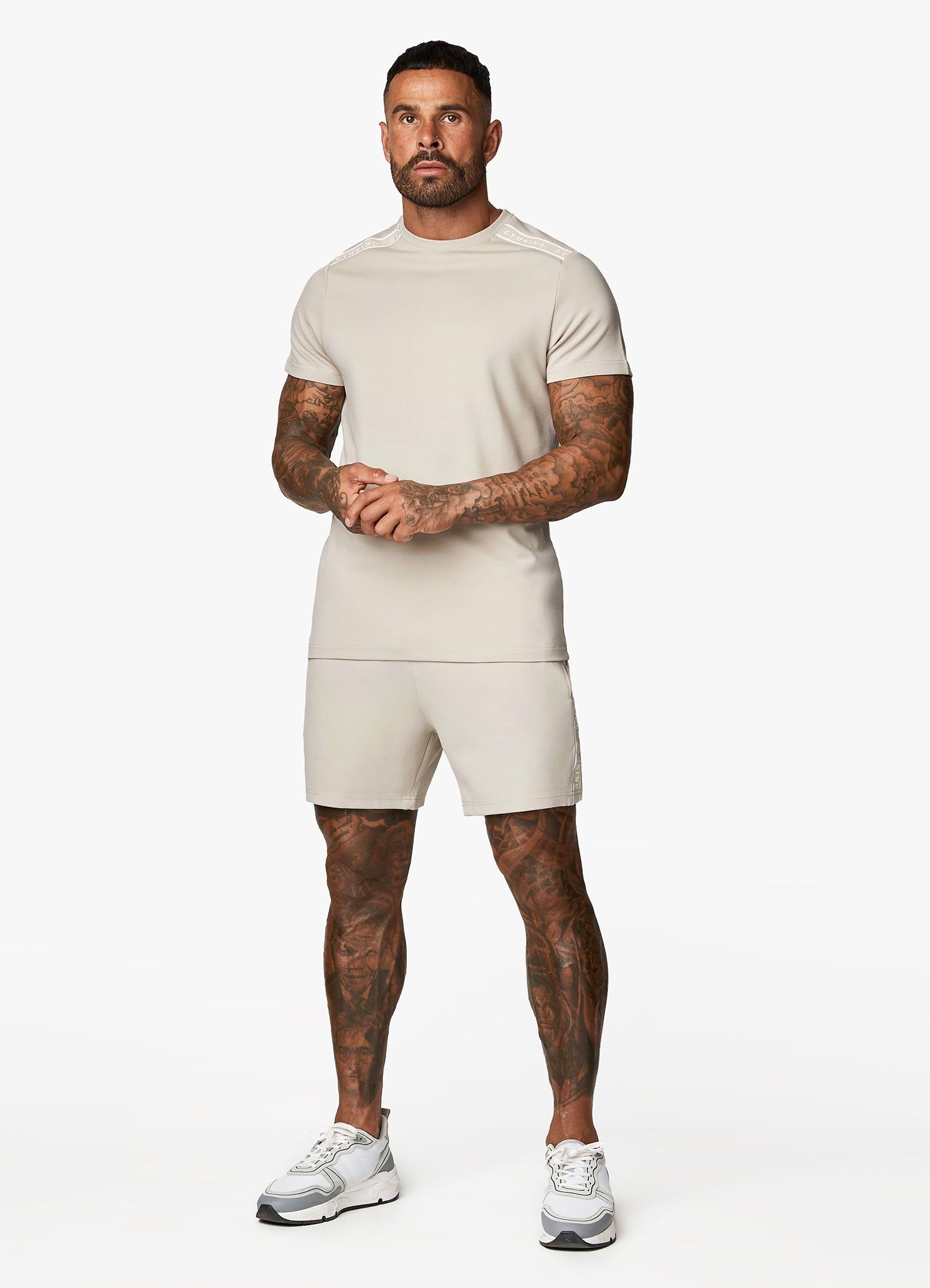 Gym King Signature Taped Tee - Sand sold by The Gym King product image thumbnail 4