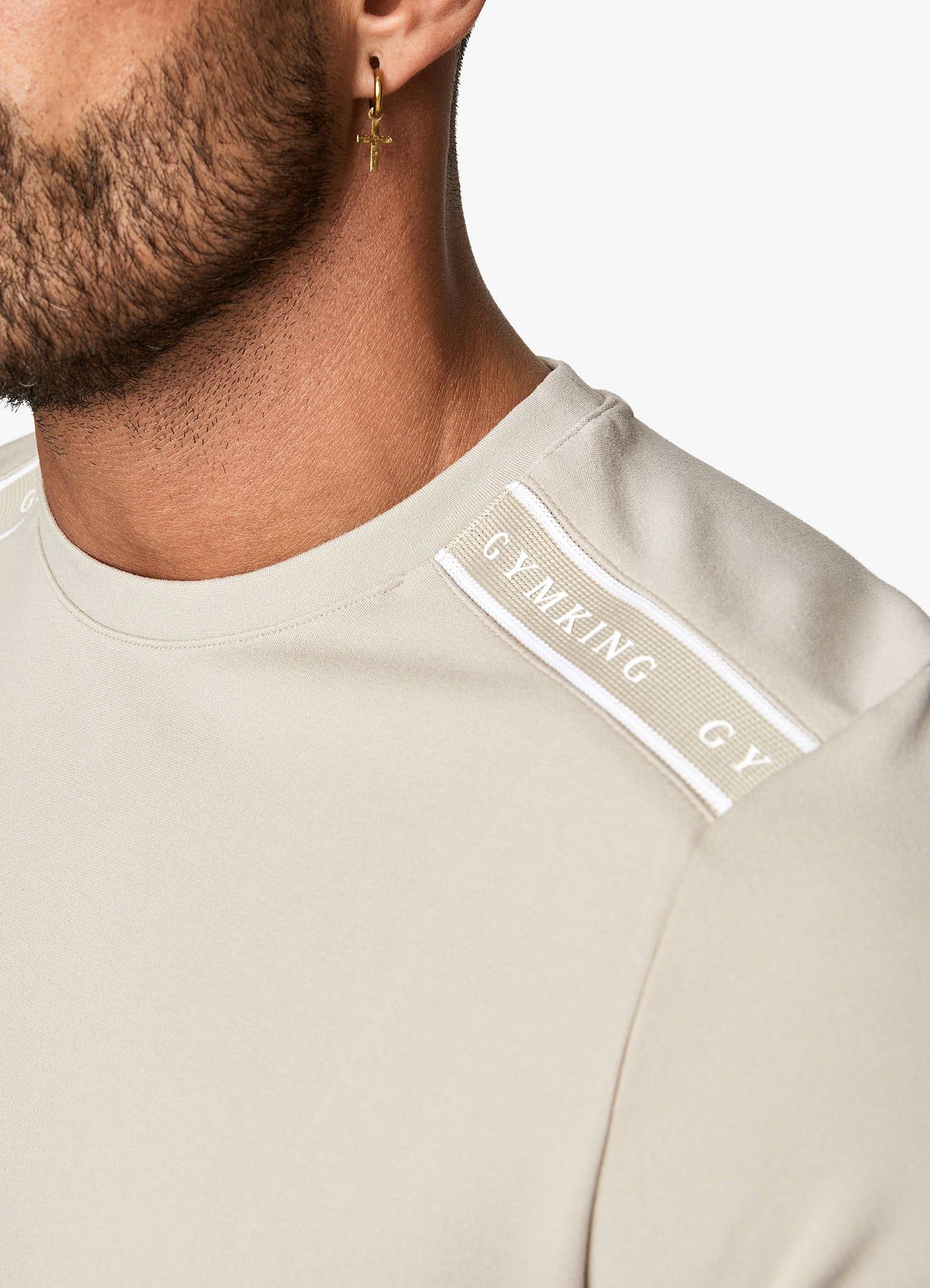 Gym King Signature Taped Tee - Sand sold by The Gym King product image thumbnail 3