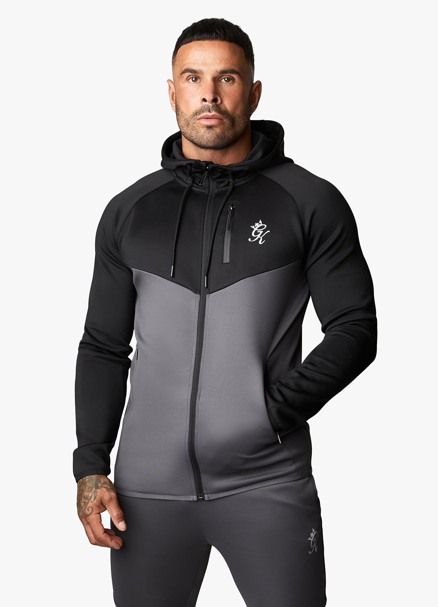 Gym King Precision Full Zip Tracksuit - Graphite sold by The Gym King product image thumbnail 6