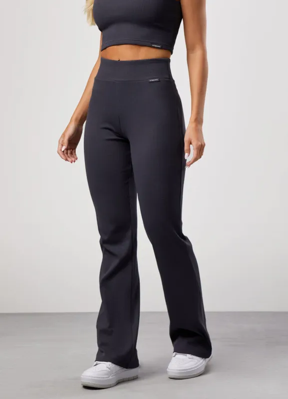 Gym King 365 Rib Flared Legging - Dark Pewter sold by The Gym King
