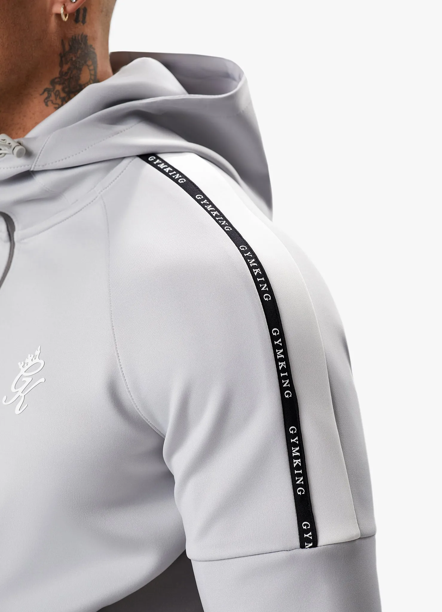 Gym King Taped Core Plus FZ Hood - Silver Grey/Steel sold by The Gym King product image thumbnail 4