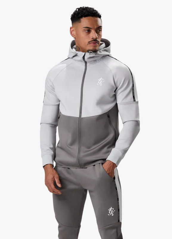 Gym King Taped Core Plus FZ Hood - Silver Grey/Steel sold by The Gym King