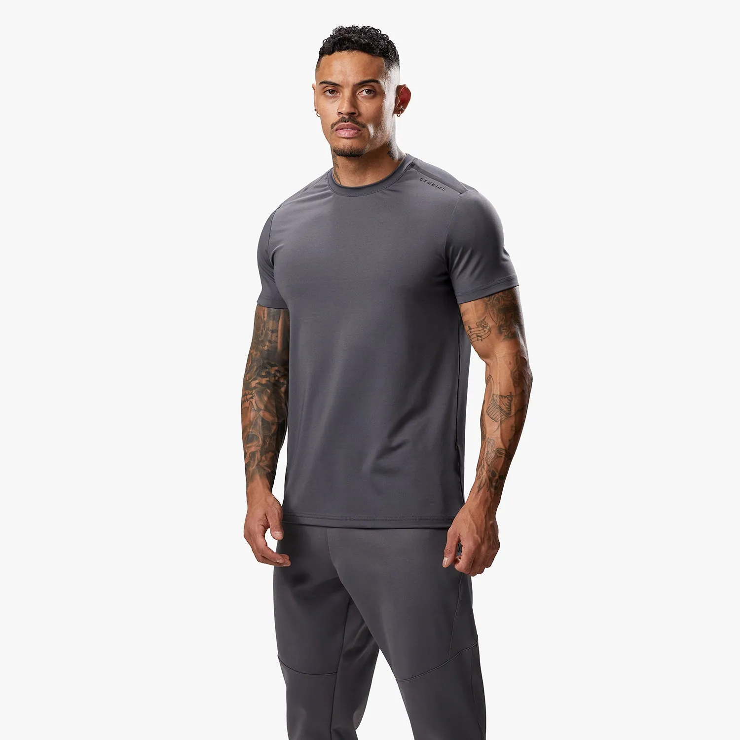 Gym King Alpha Poly Tee - Graphite sold by The Gym King product image thumbnail 2