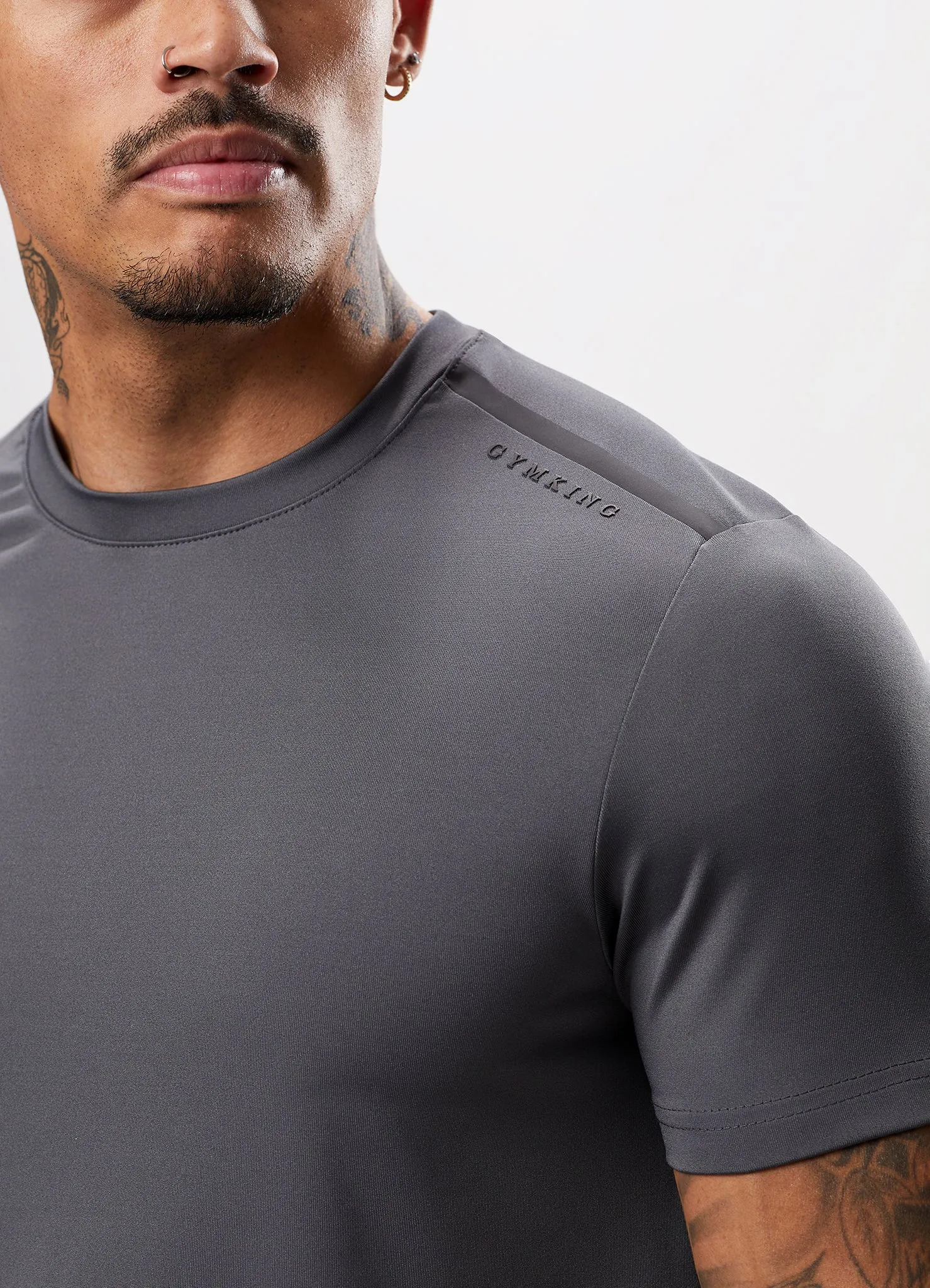 Gym King Alpha Poly Tee - Graphite sold by The Gym King product image thumbnail 3