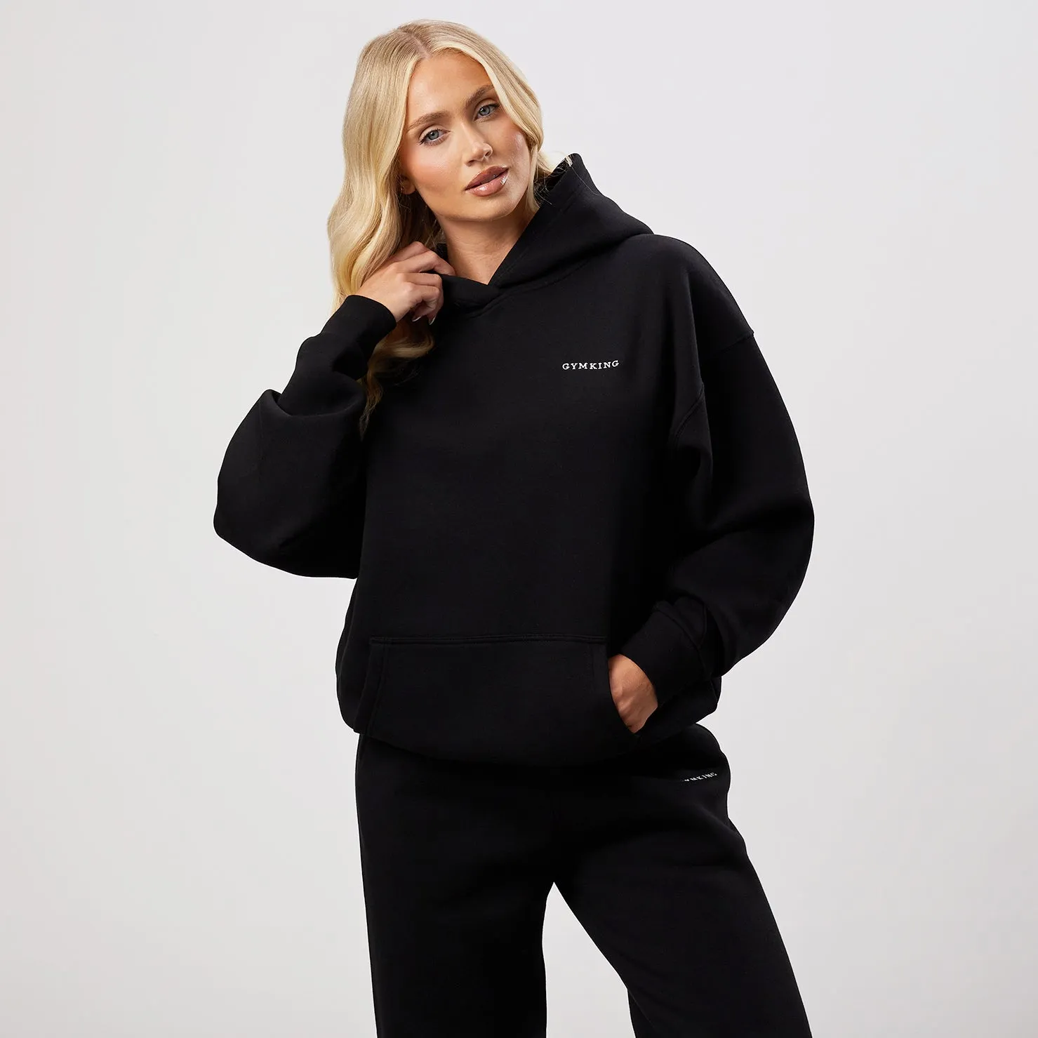 Gym King 365 Relaxed Fit Fleece Hoodie & Jogger - Black sold by The Gym King product image thumbnail 2