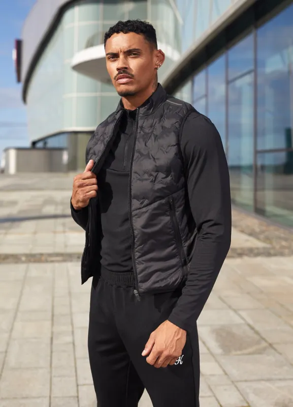 Gym King Heat Sealed Tech Gilet - Black sold by The Gym King
