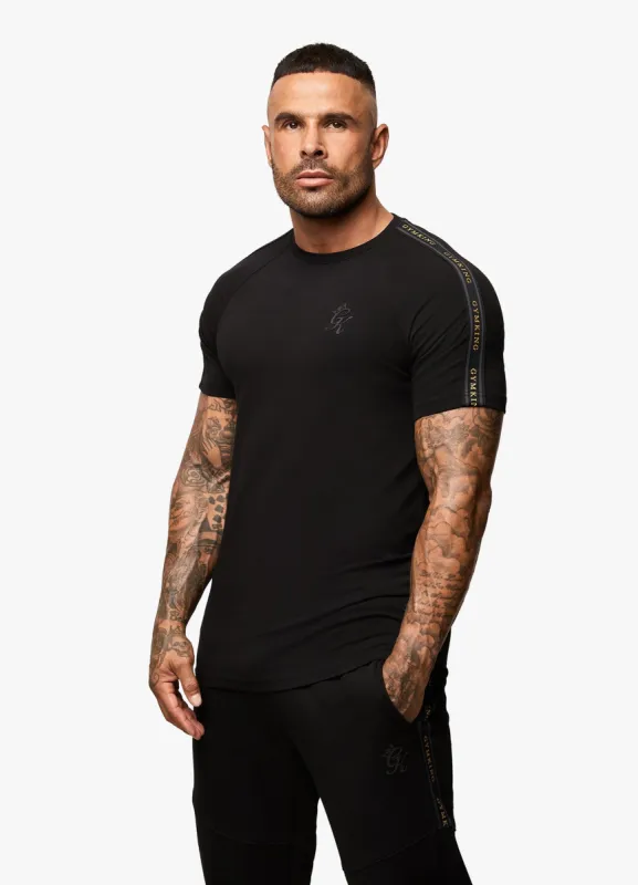 Gym King Premium Taped Tee - Black/Gold sold by The Gym King