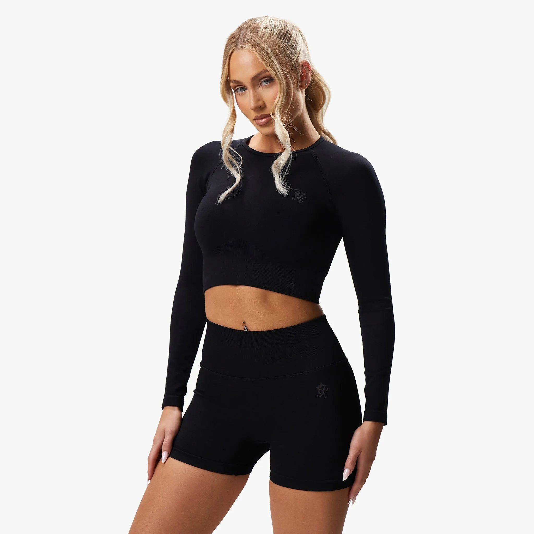 Gym King Sculpt Seamless LS Top - Black sold by The Gym King product image thumbnail 2