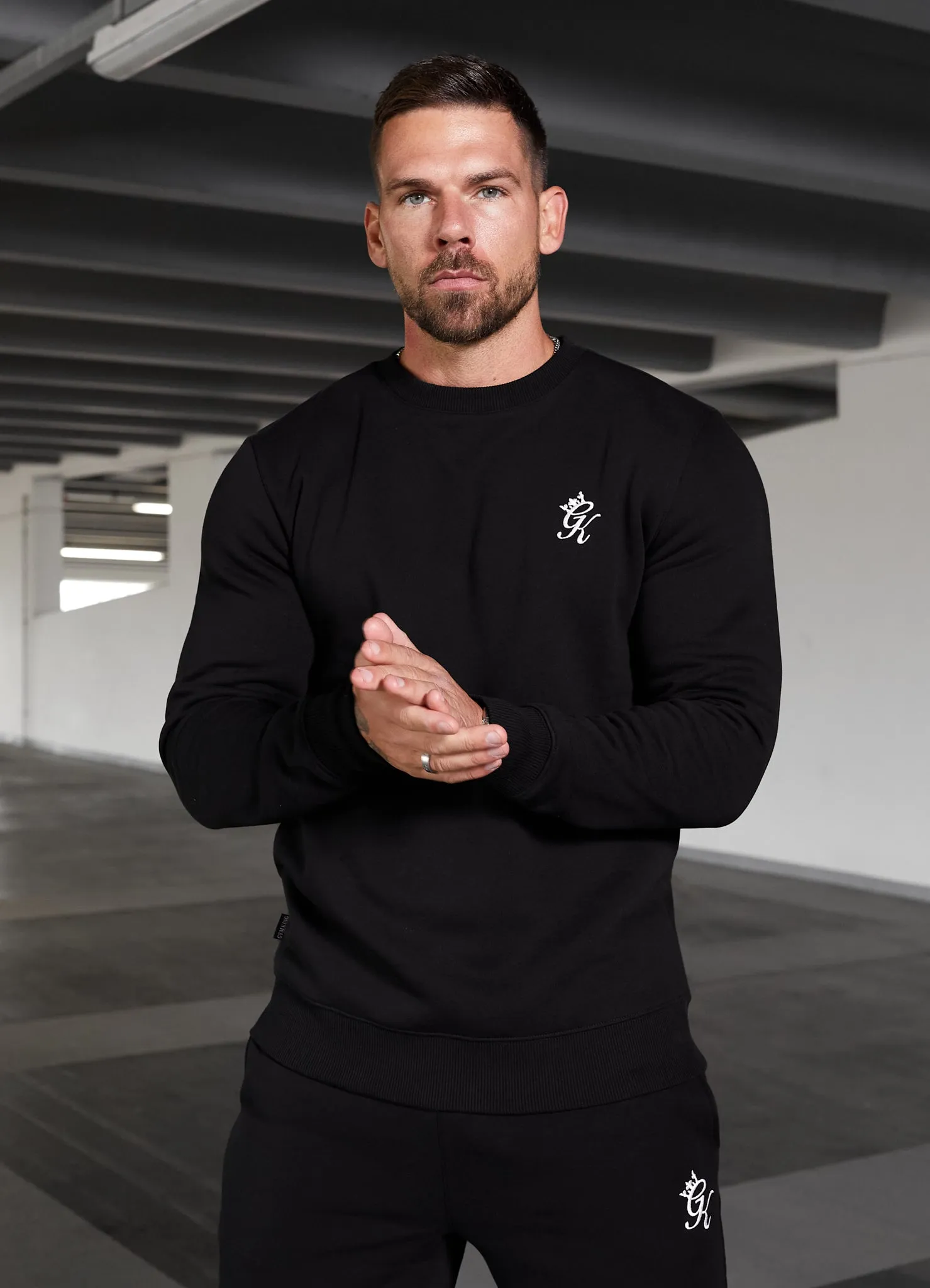 Gym King Fundamental Crew Tracksuit - Black sold by The Gym King product image thumbnail 3