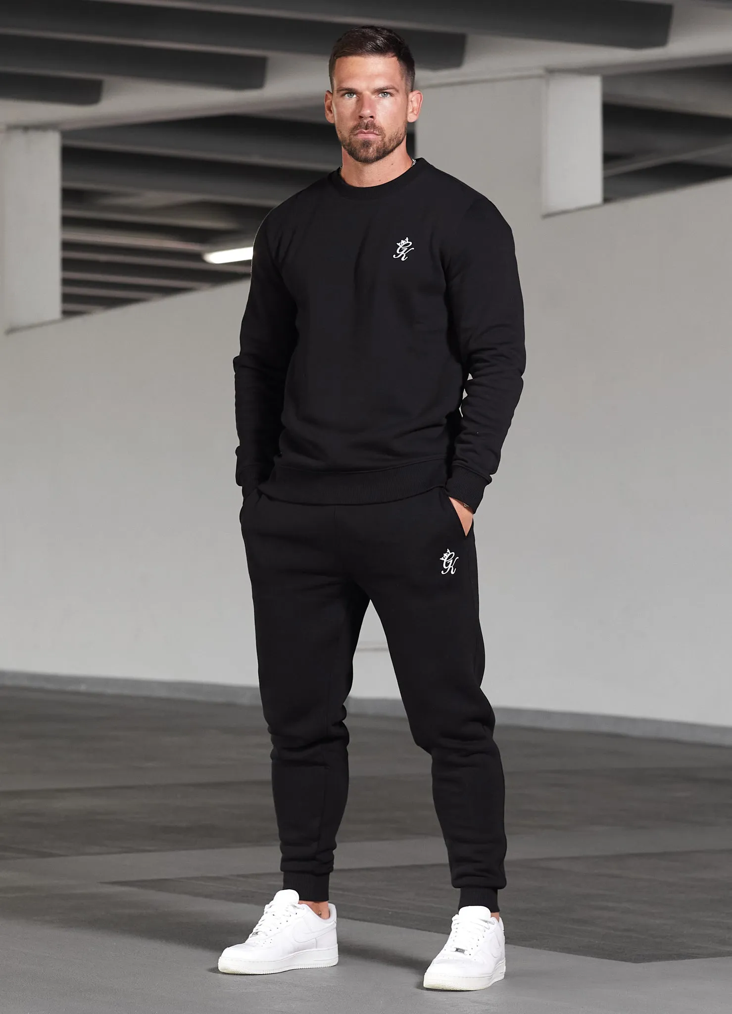 Gym King Fundamental Crew Tracksuit - Black sold by The Gym King product image thumbnail 5