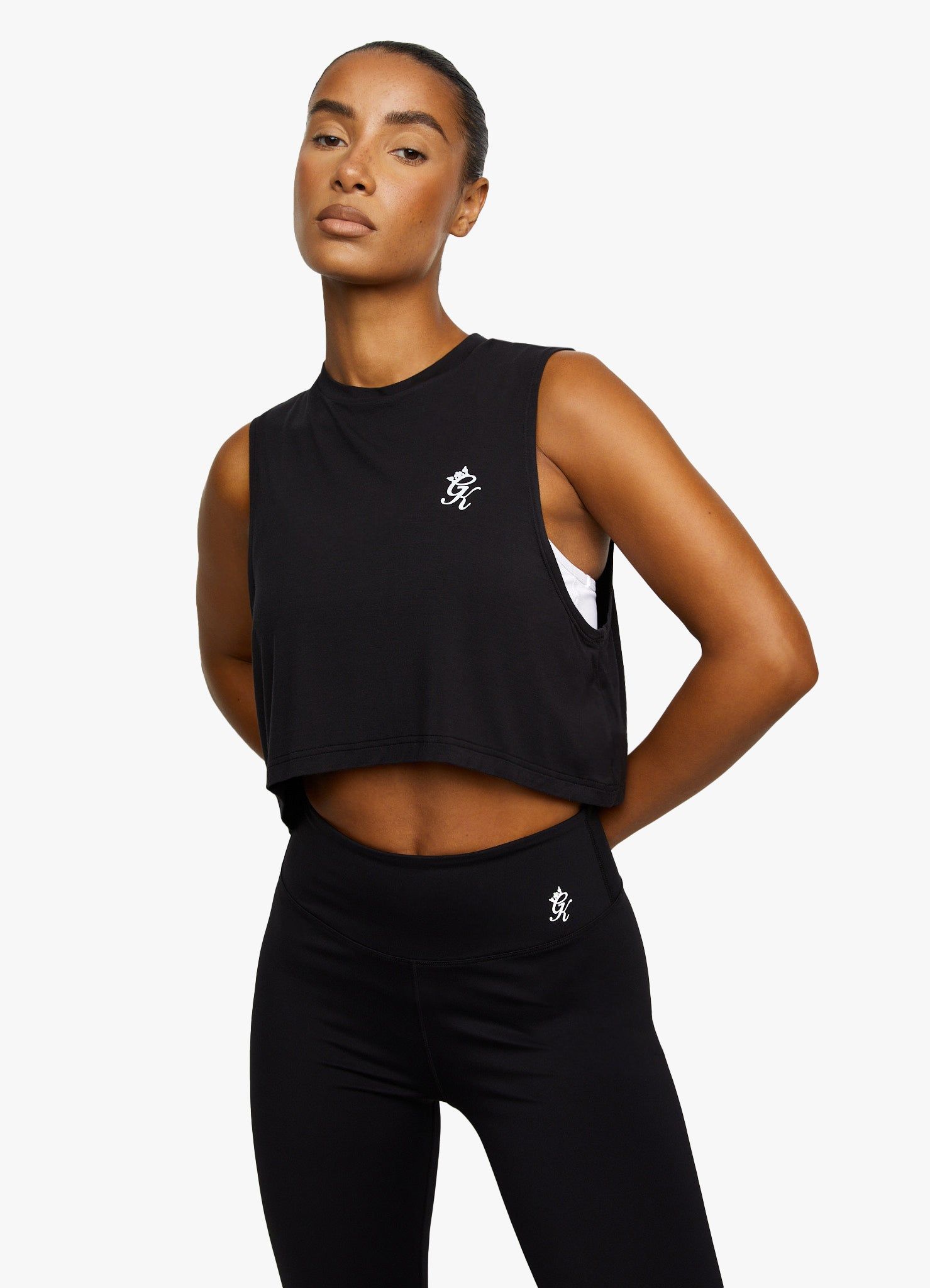 Gym King Crop Vest - Black sold by The Gym King
