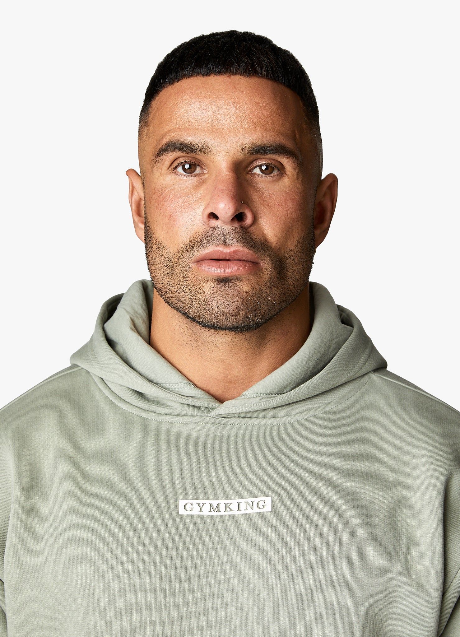 Gym King Box Logo Hood - Soft Khaki sold by The Gym King product image thumbnail 3