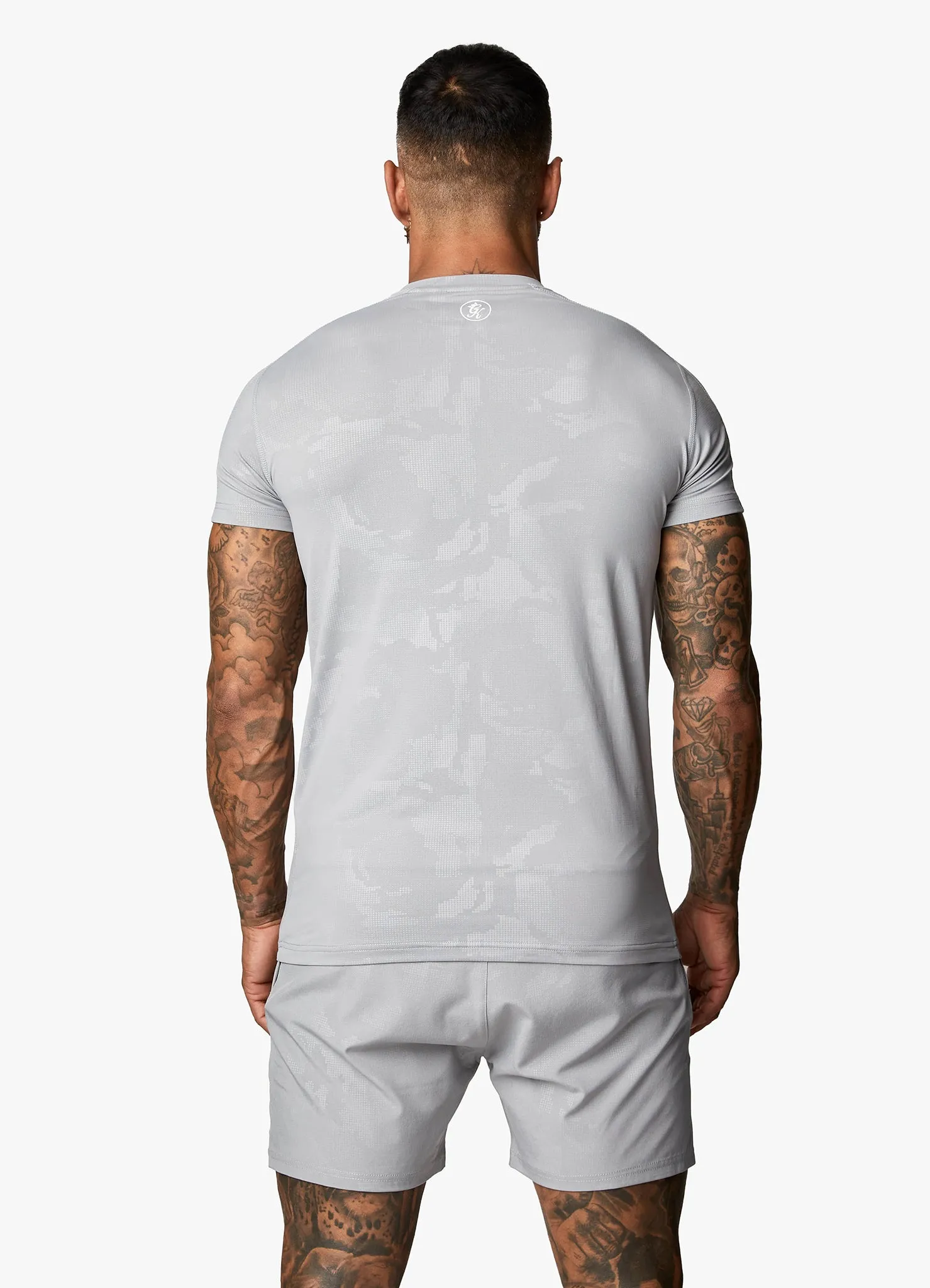Gym King Debossed Camo SS Tee - Cloudy Grey sold by The Gym King product image thumbnail 5