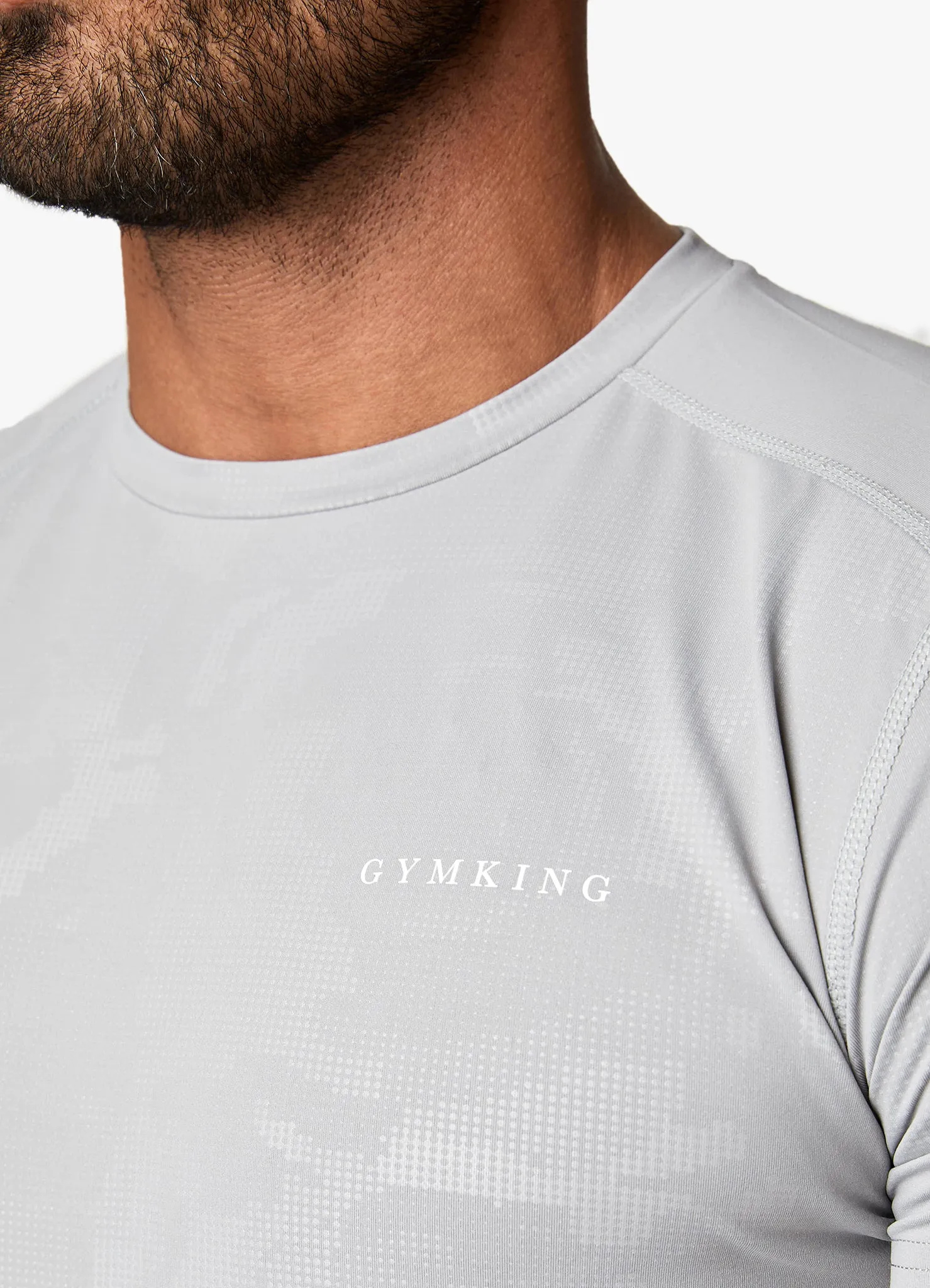Gym King Debossed Camo SS Tee - Cloudy Grey sold by The Gym King product image thumbnail 3