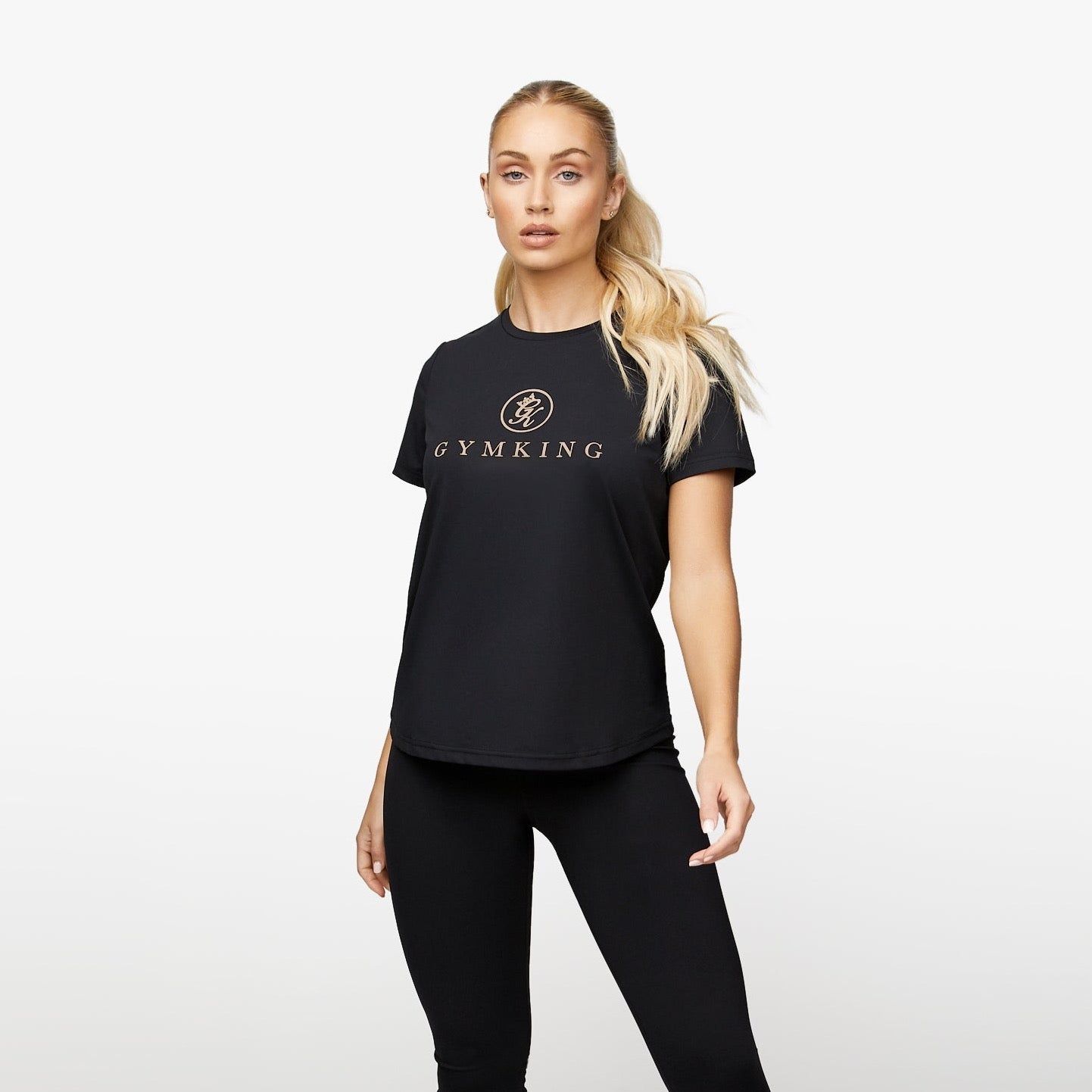 Gym King Pro Logo Tee - Black/Rose Gold sold by The Gym King product image thumbnail 2