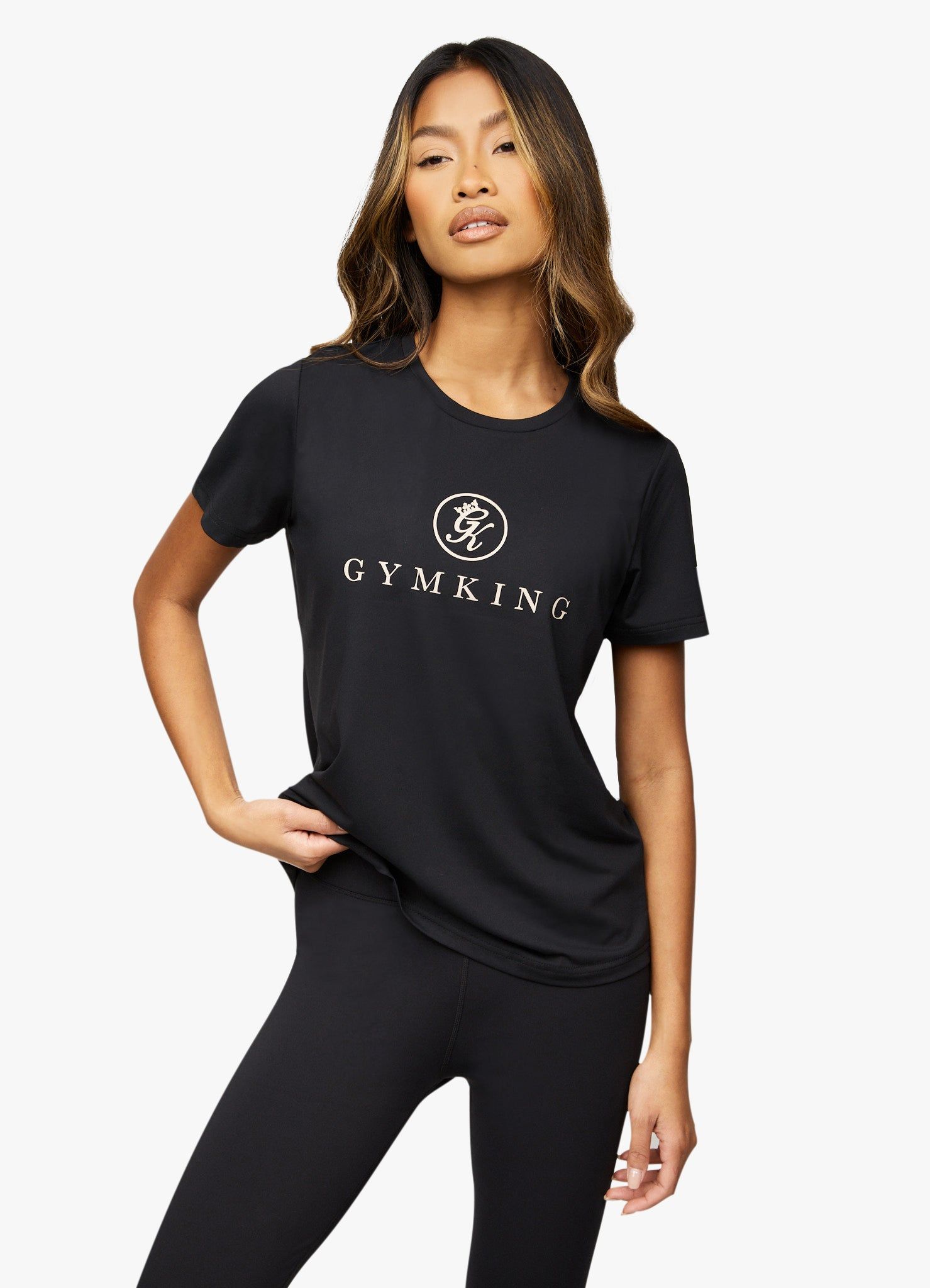Gym King Pro Logo Tee - Black/Rose Gold sold by The Gym King product image thumbnail 5
