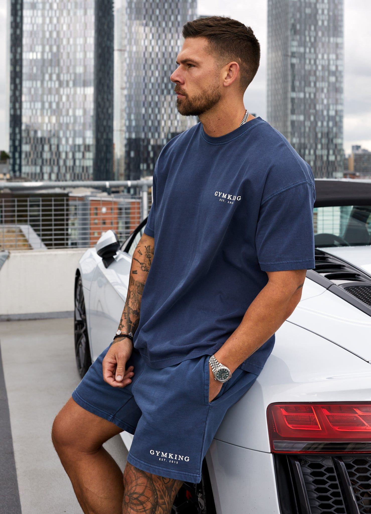 Gym King Est. Legacy Short - Washed Indigo sold by The Gym King product image thumbnail 4