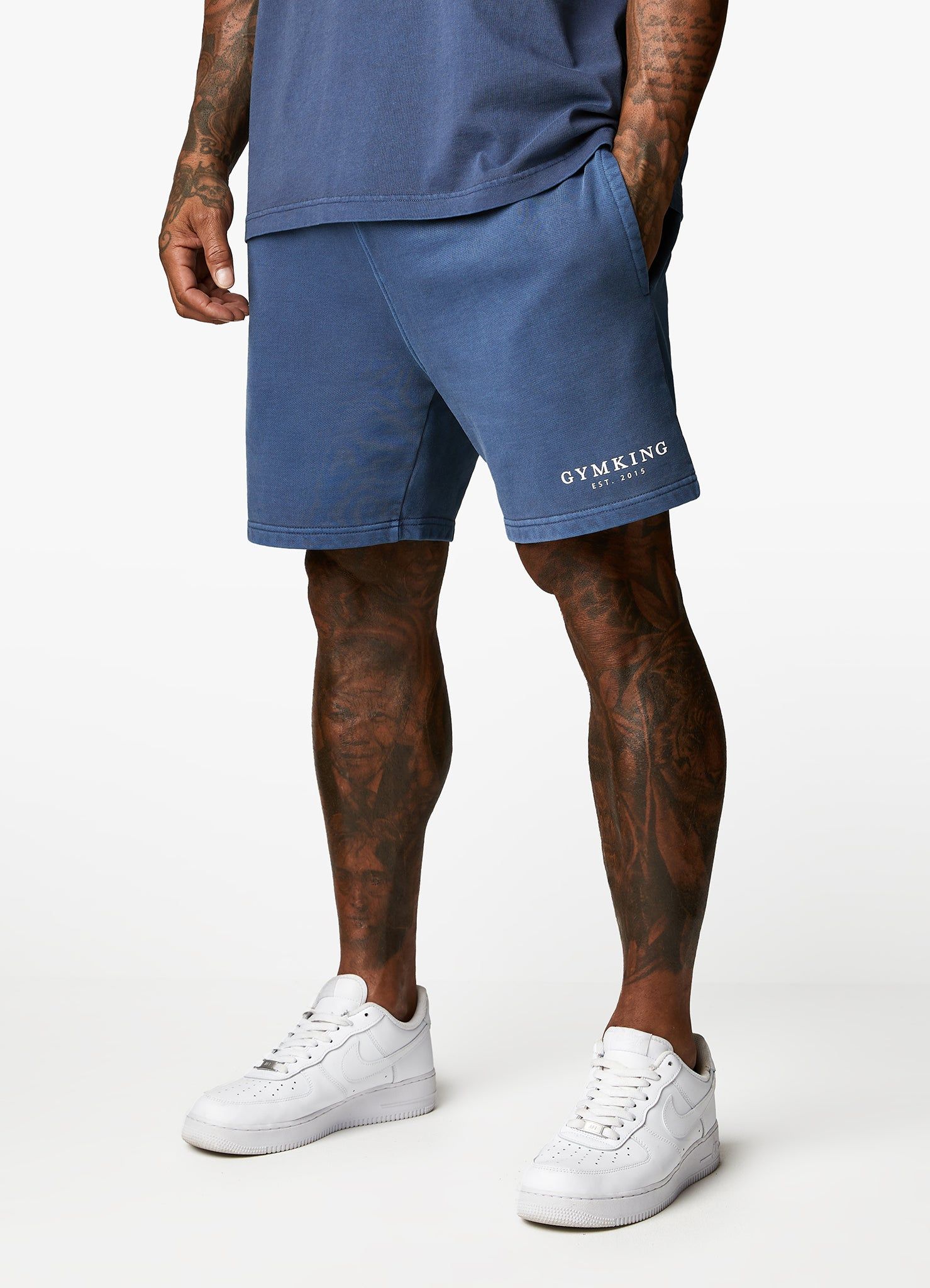 Gym King Est. Legacy Short - Washed Indigo sold by The Gym King product image thumbnail 5