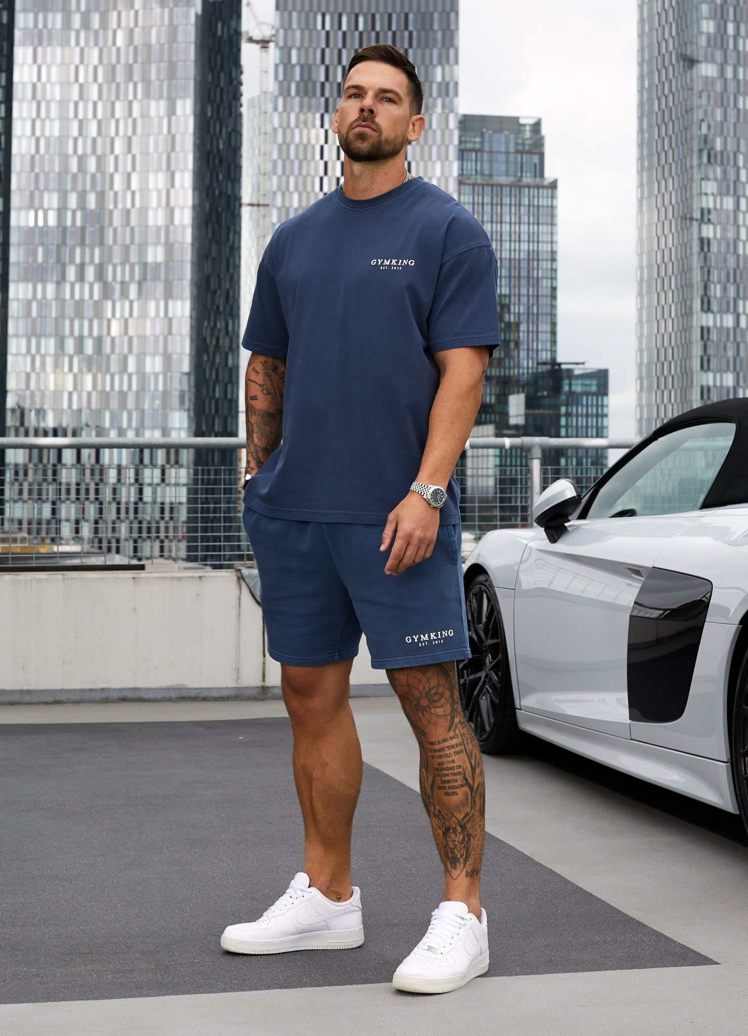 Gym King Est. Legacy Short - Washed Indigo sold by The Gym King product image thumbnail 3