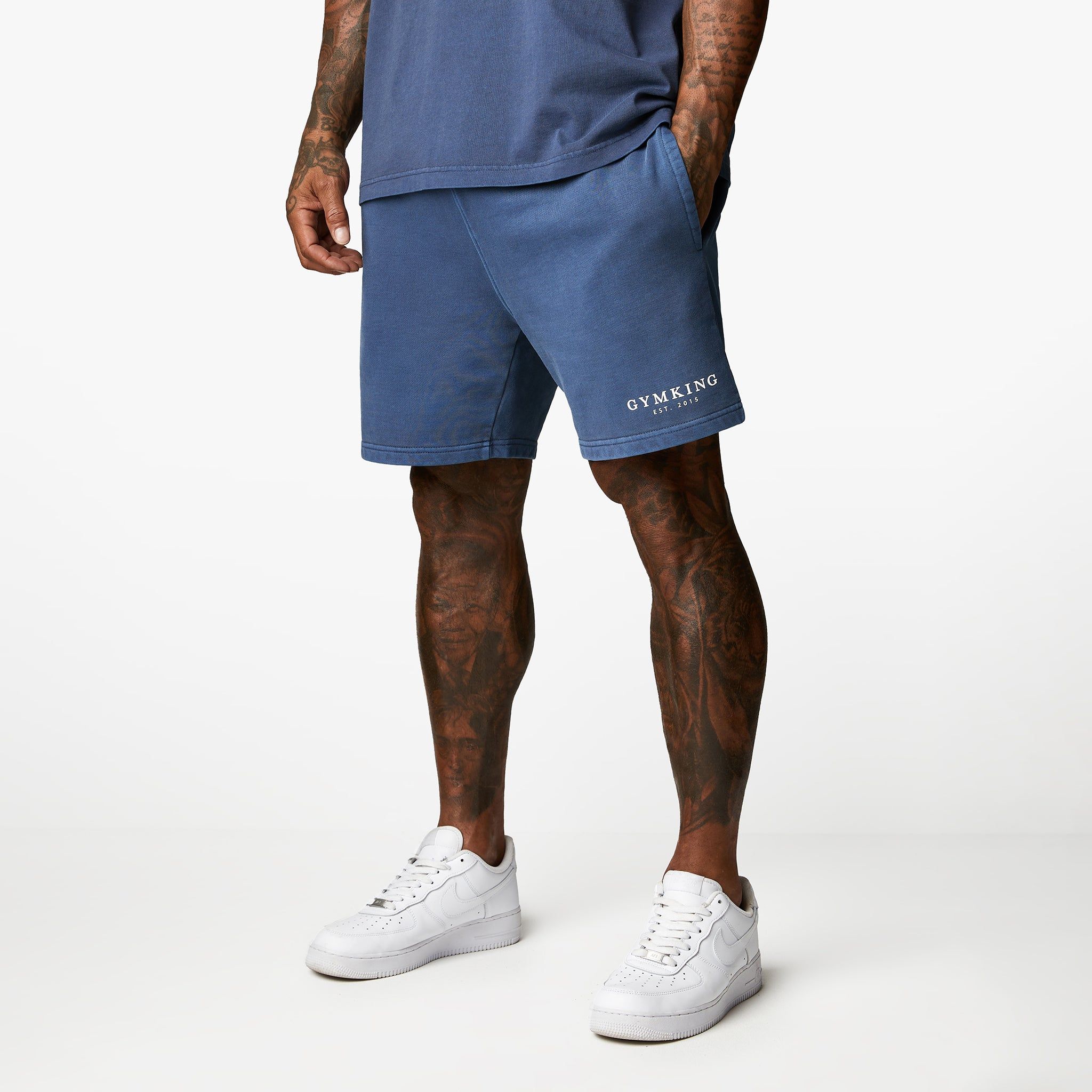Gym King Est. Legacy Short - Washed Indigo sold by The Gym King product image thumbnail 2
