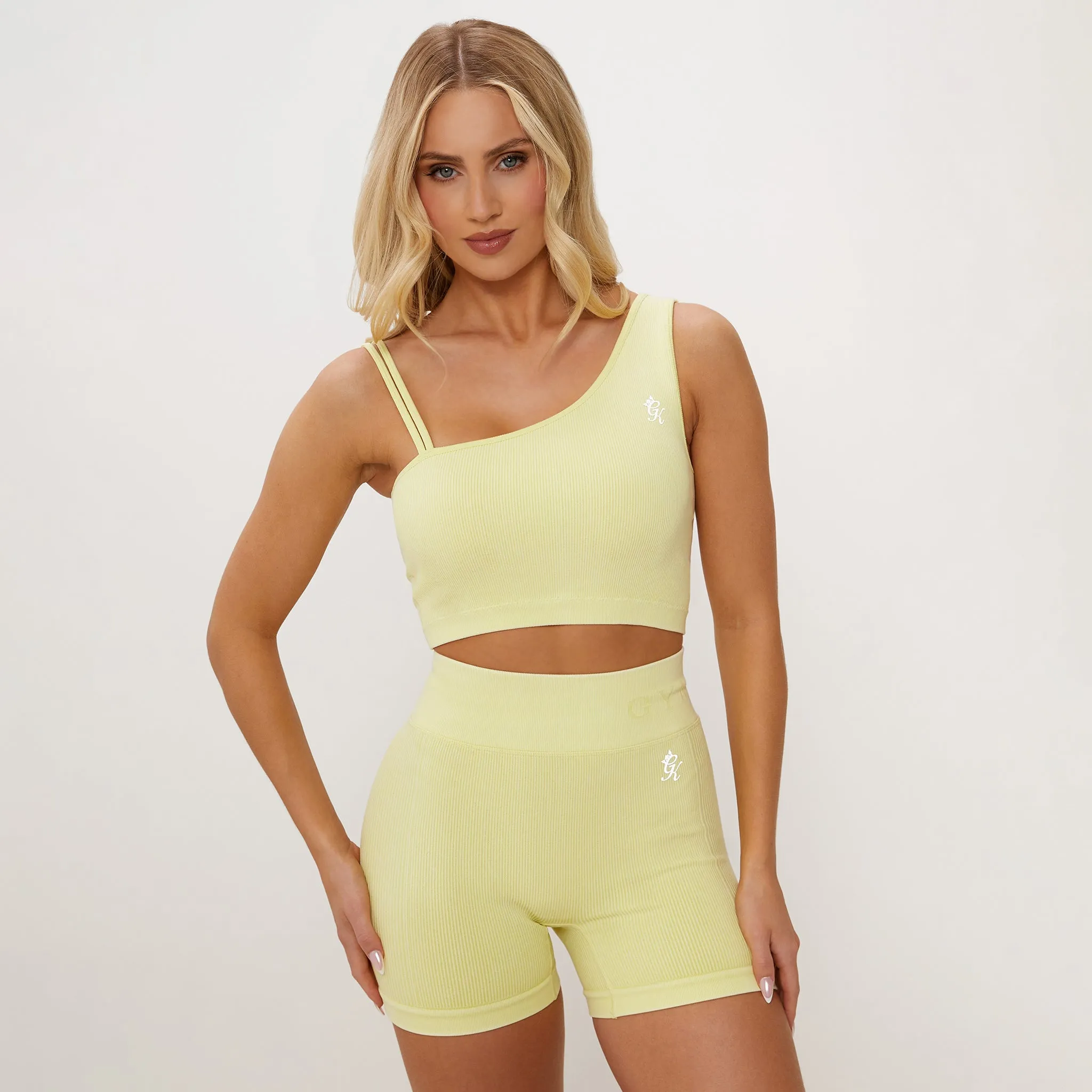 Gym King Formation Asymmetric Bra - Washed Lemon Sherbert sold by The Gym King product image thumbnail 2