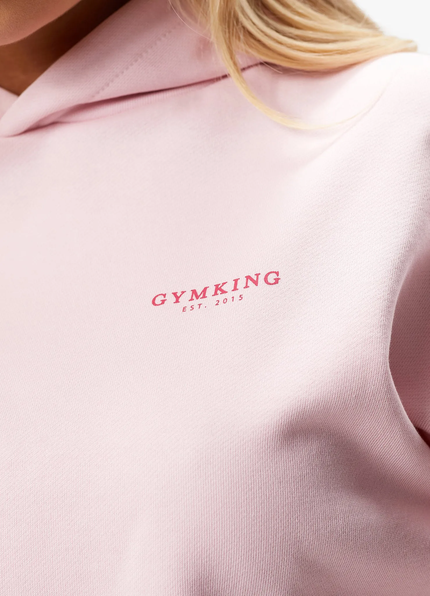 Gym King Established Relaxed Fit Hood - Candyfloss Pink sold by The Gym King product image thumbnail 4