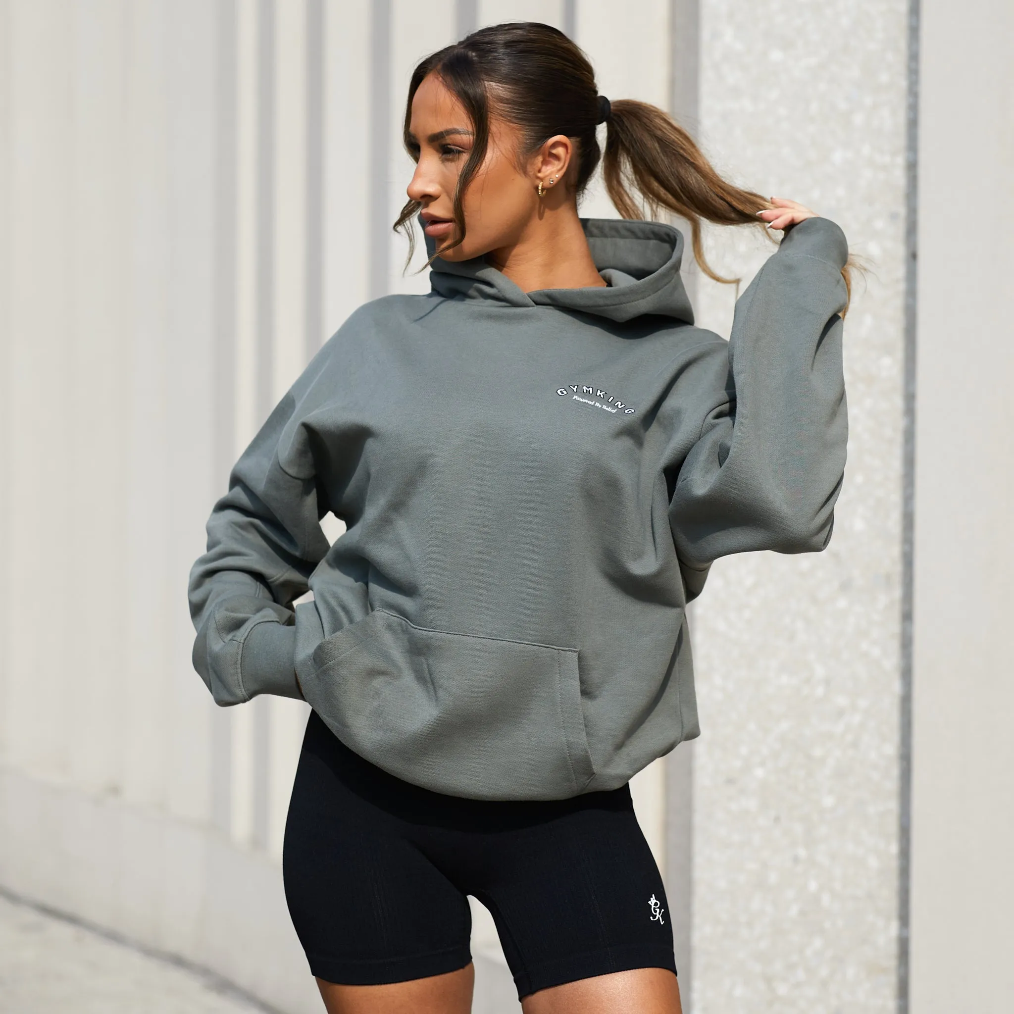 Gym King Spirit of Summer Relaxed Fit Hood - Dusk Green sold by The Gym King product image thumbnail 2