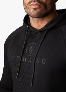 Gym King Pro Logo Fleece Tracksuit - Black/Black sold by The Gym King