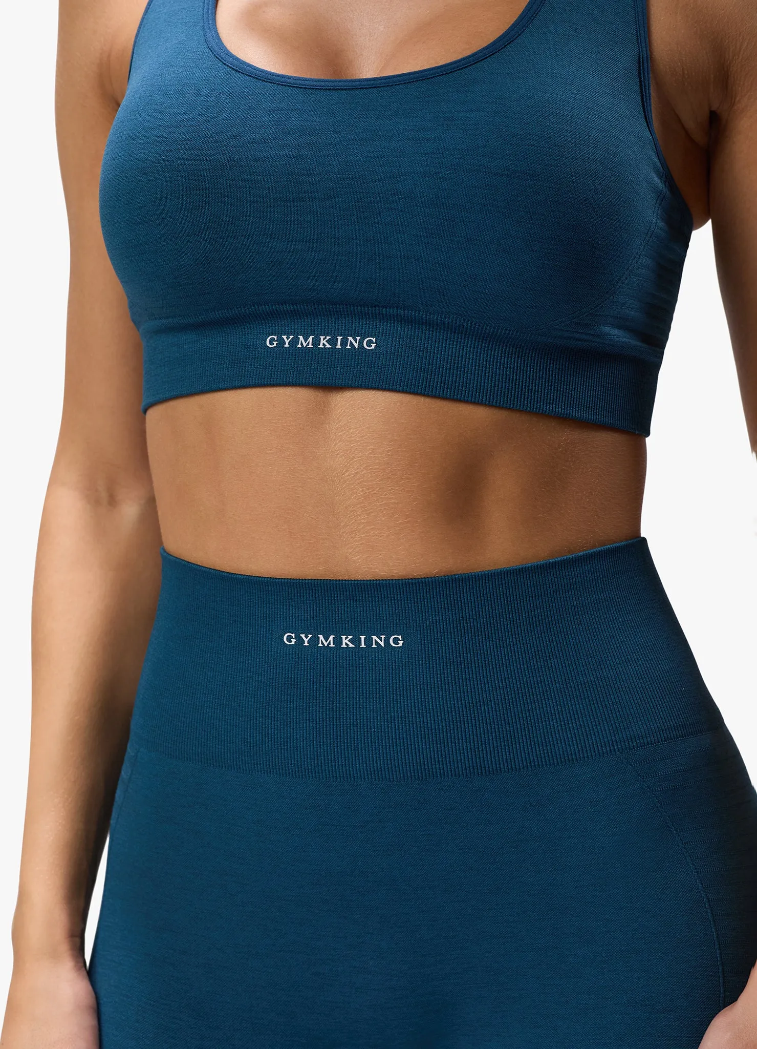 Gym King Results 2.0 Seamless Cross Over Bra - Teal sold by The Gym King product image thumbnail 5