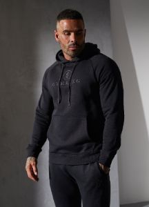 Gym King Pro Logo Fleece Tracksuit - Black/Black sold by The Gym King