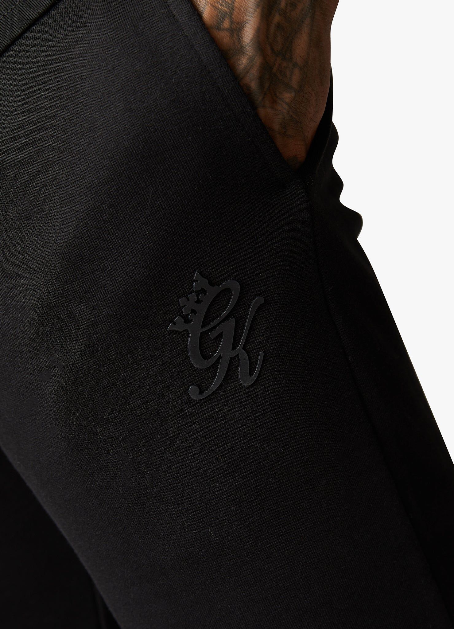 Gym King Pro Logo Fleece Tracksuit - Black/Black sold by The Gym King product image thumbnail 9