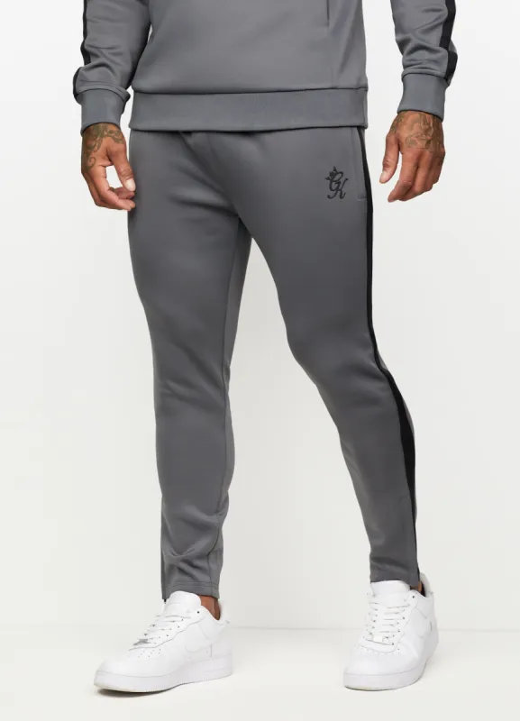 Gym King Poly Tracksuit Bottoms - Dark Grey/Black sold by The Gym King