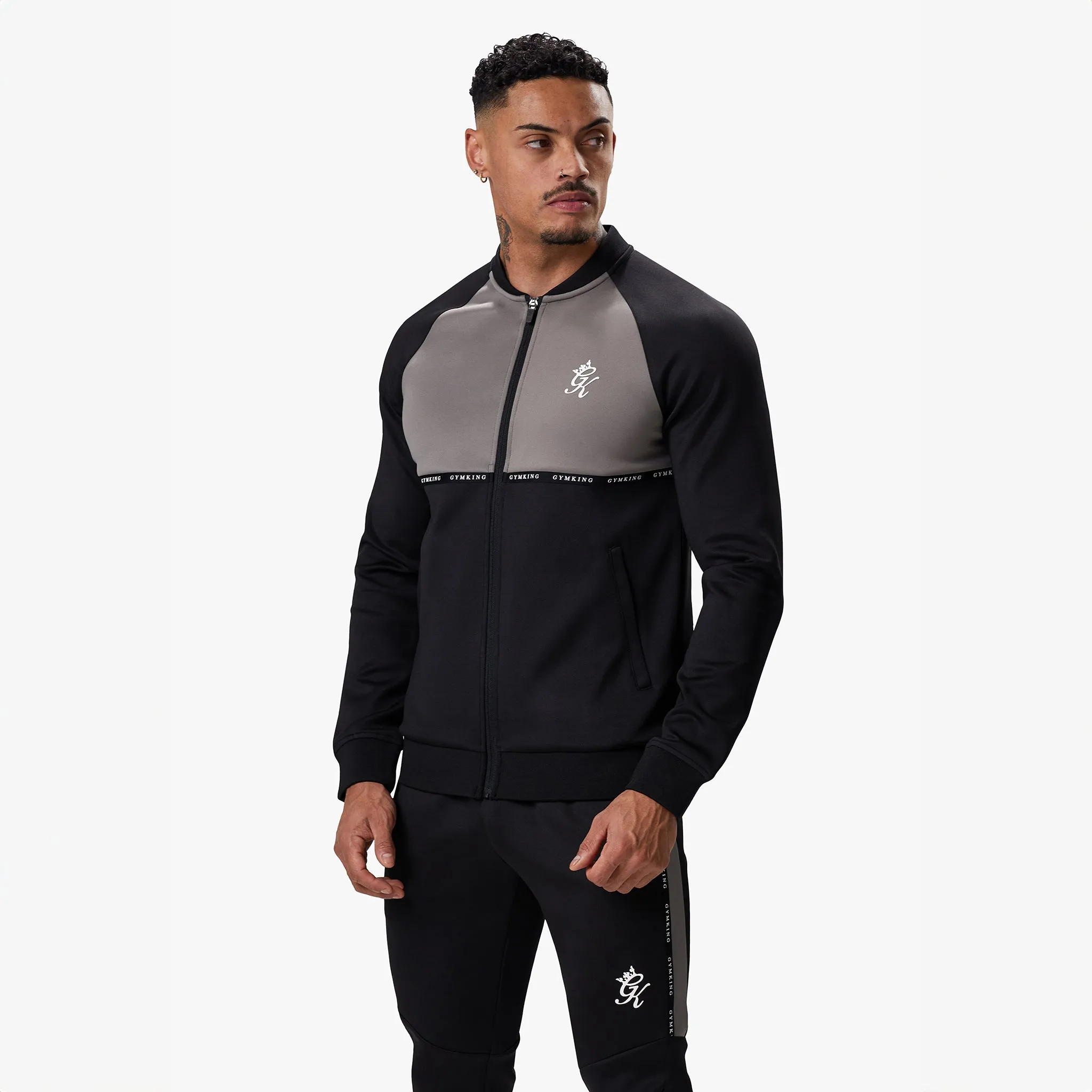 Gym King Taped Core Plus Jacket - Black/Steel sold by The Gym King product image thumbnail 2