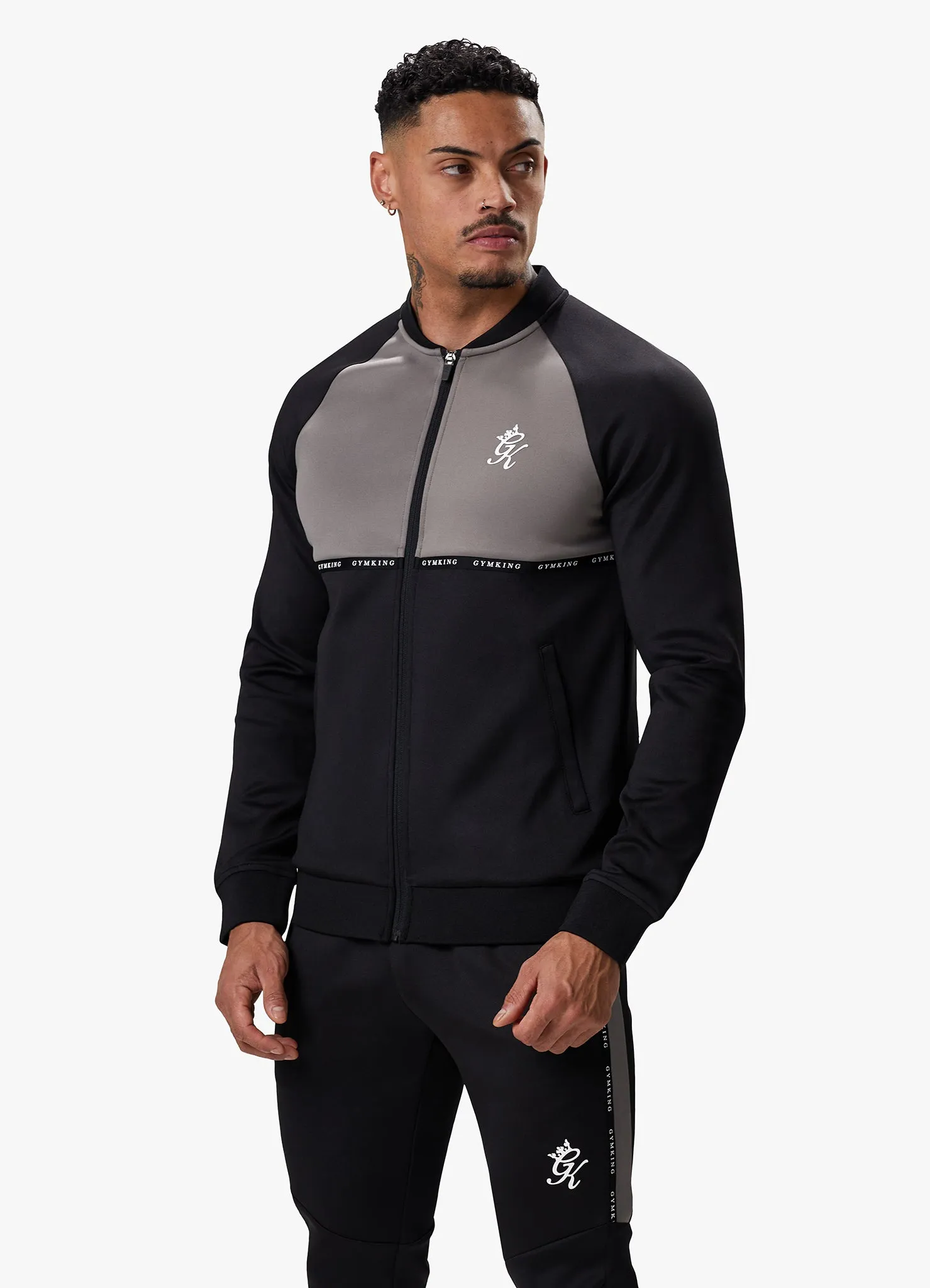 Gym King Taped Core Plus Jacket - Black/Steel sold by The Gym King