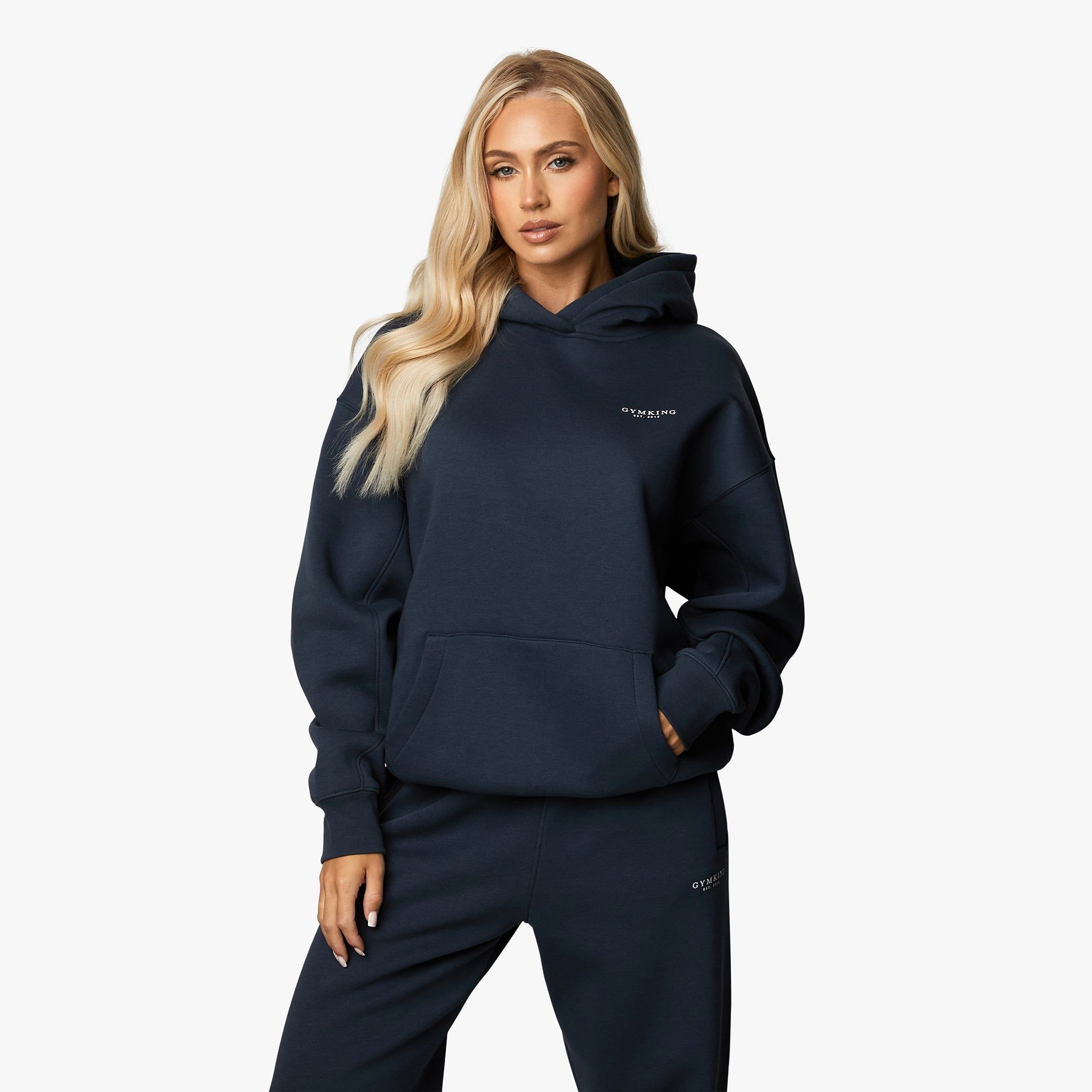 Gym King Established Relaxed Hood - Deep Blue sold by The Gym King product image thumbnail 2