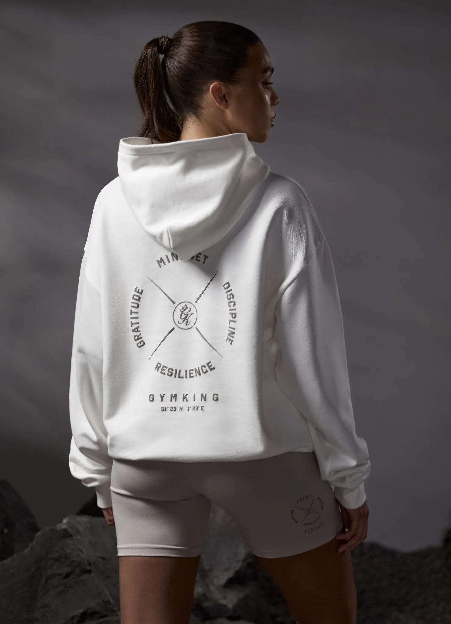 Gym King Stoic Hood - Cream sold by The Gym King