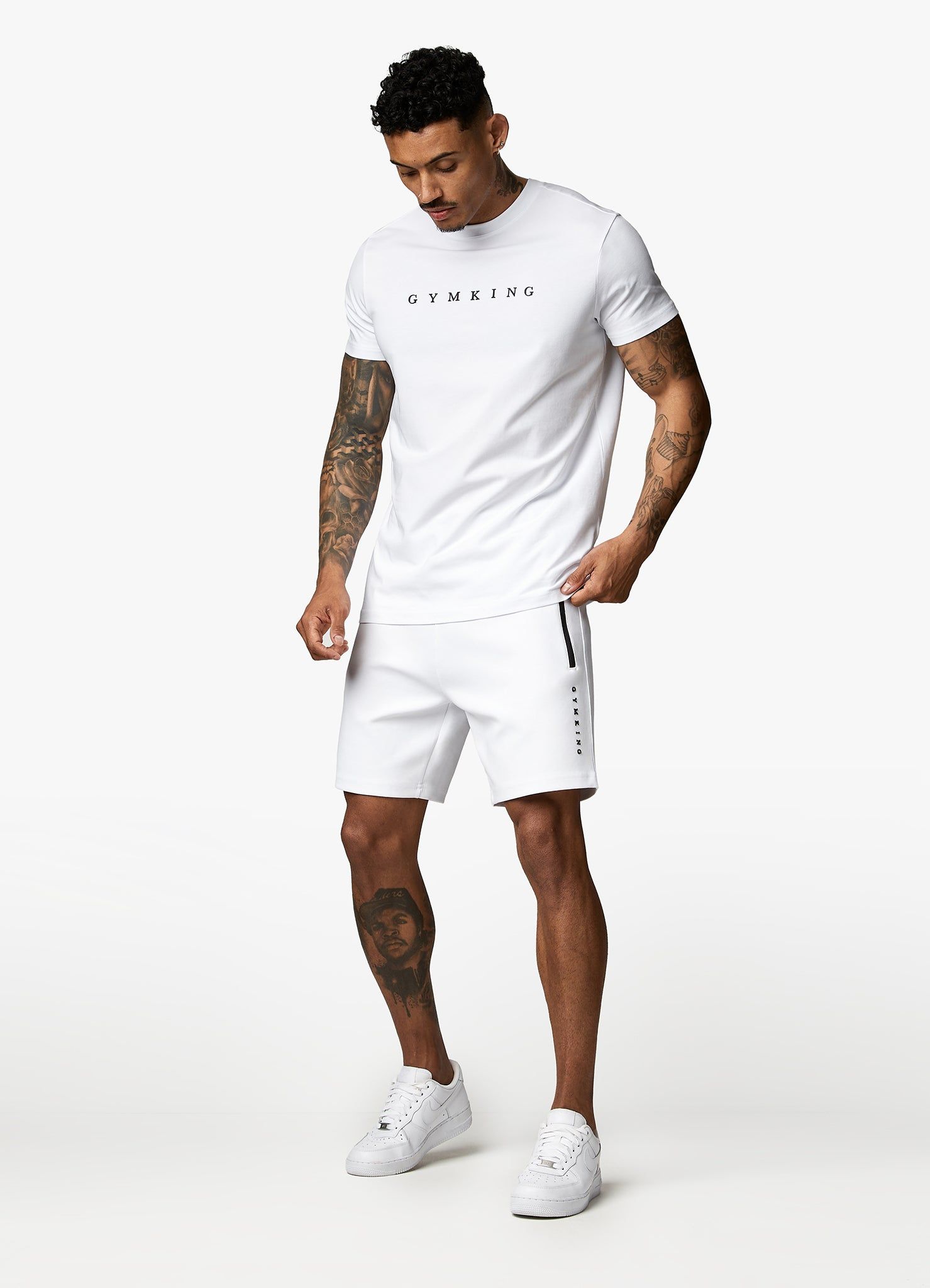 Gym King Linear Print Interlock Short - White sold by The Gym King product image thumbnail 6