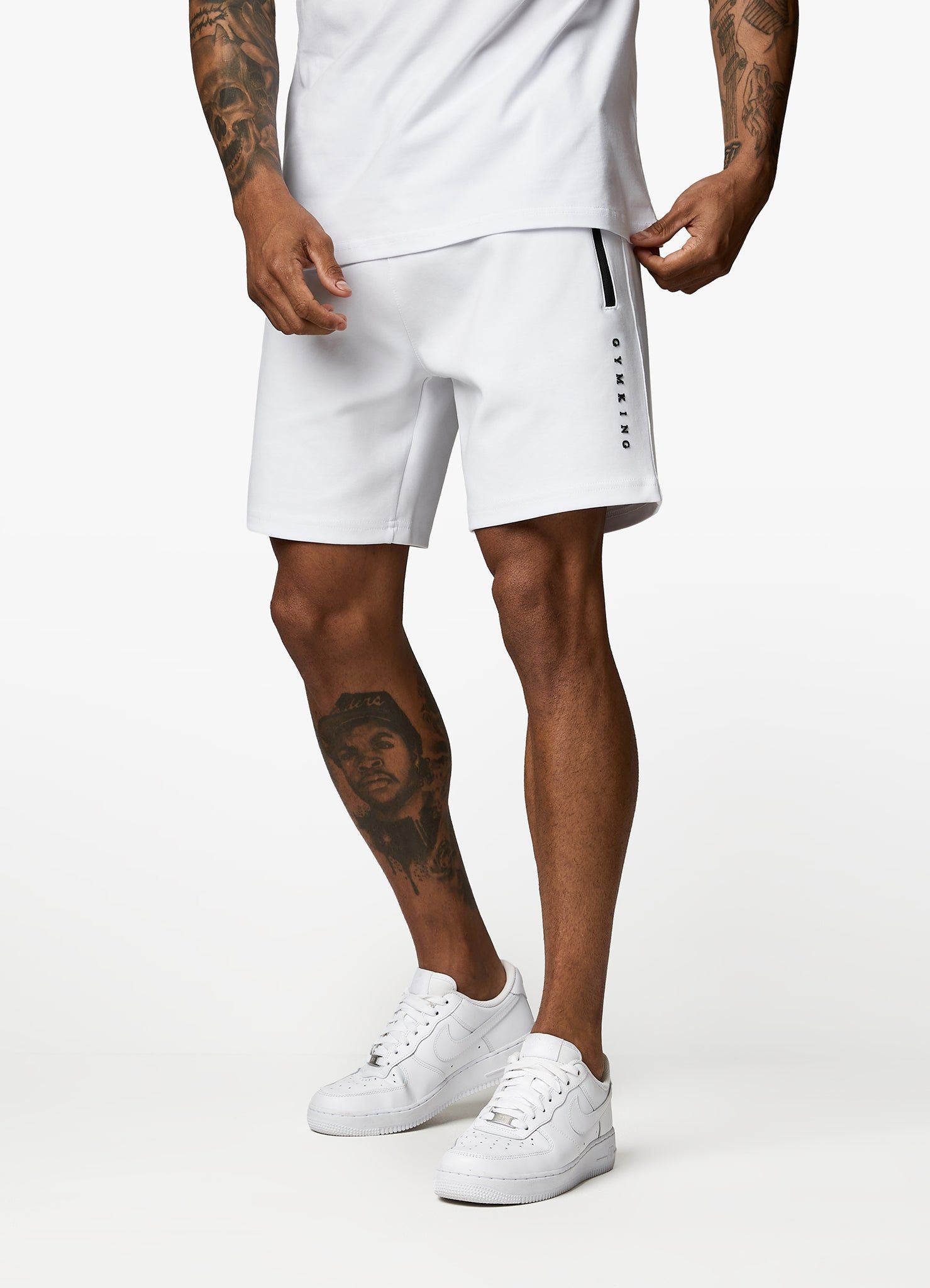 Gym King Linear Print Interlock Short - White sold by The Gym King product image thumbnail 3