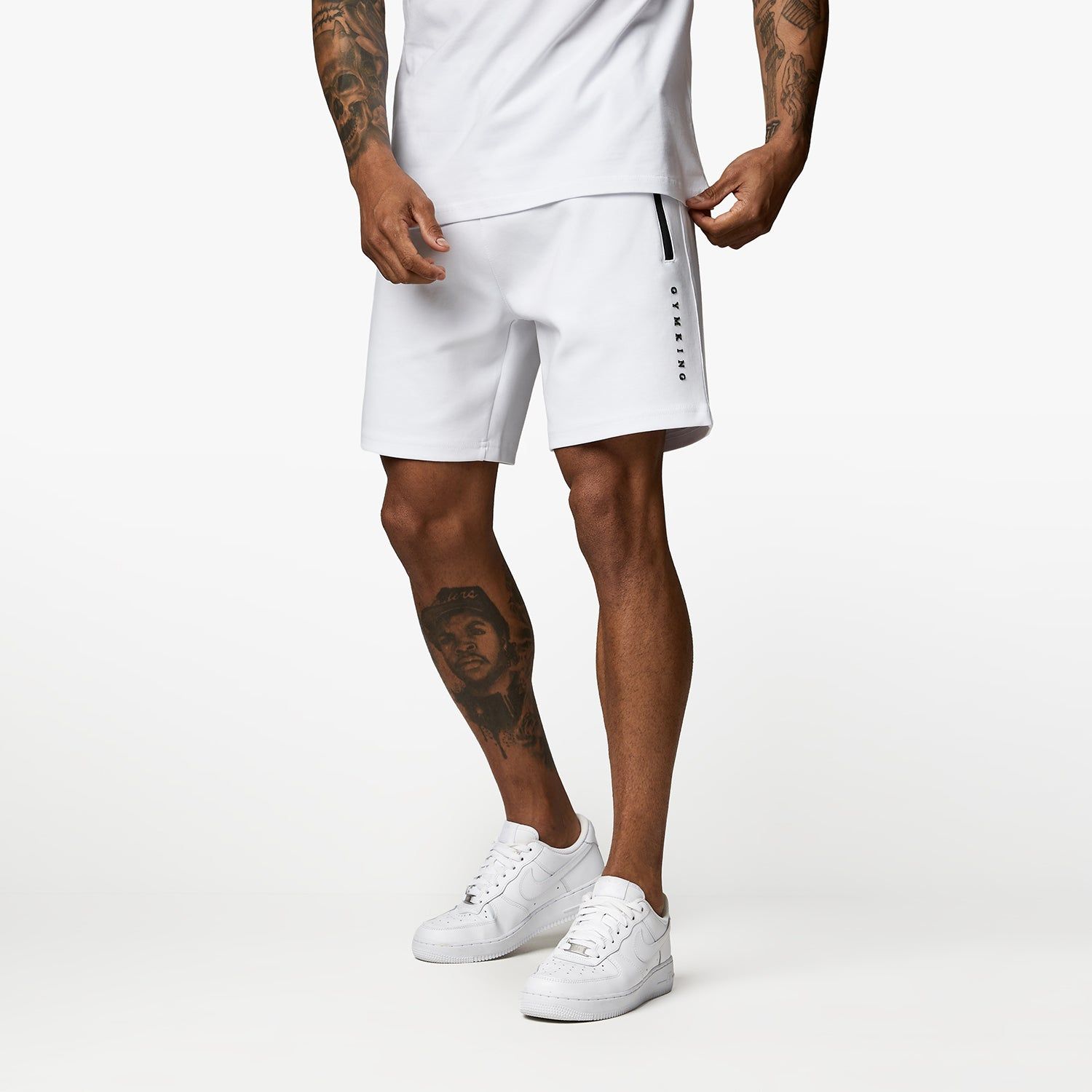 Gym King Linear Print Interlock Short - White sold by The Gym King product image thumbnail 2