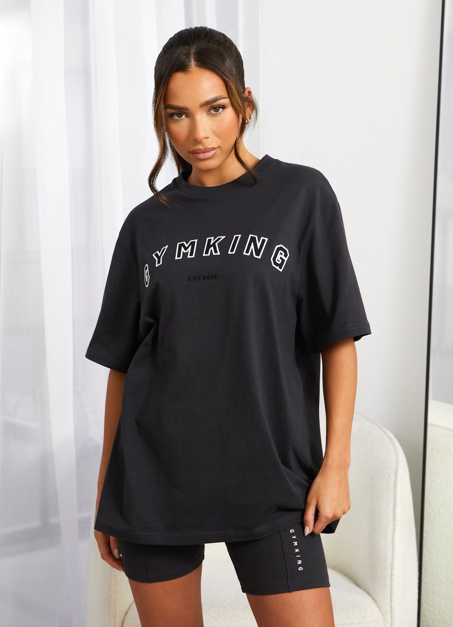 Gym King Shadow BF Tee - Dark Pewter sold by The Gym King product image thumbnail 4