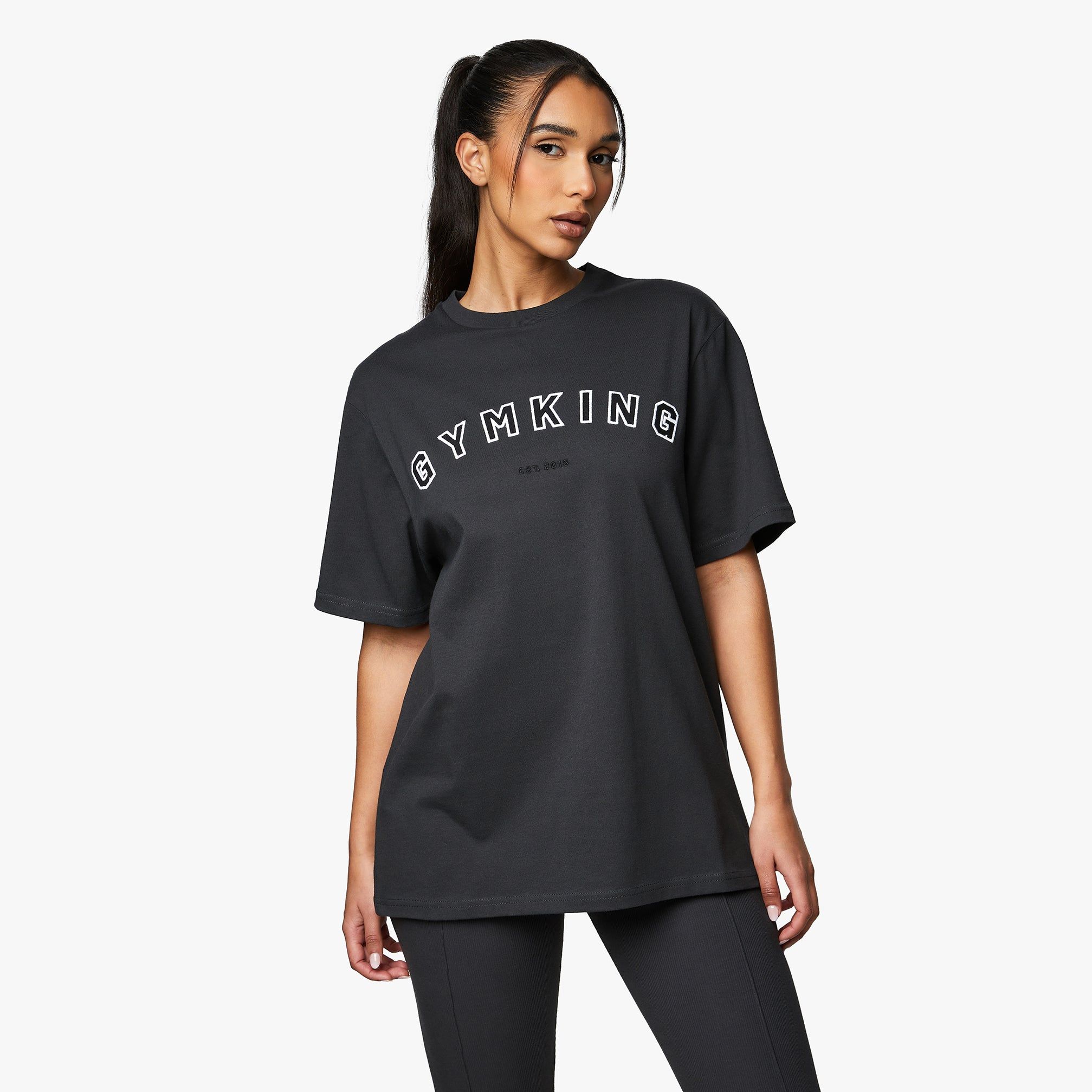 Gym King Shadow BF Tee - Dark Pewter sold by The Gym King product image thumbnail 2