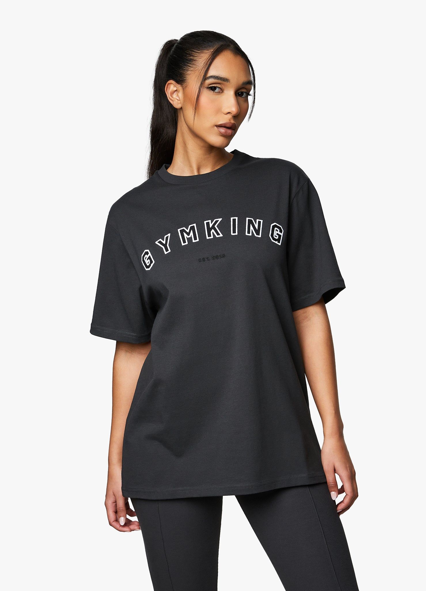 Gym King Shadow BF Tee - Dark Pewter sold by The Gym King product image thumbnail 5